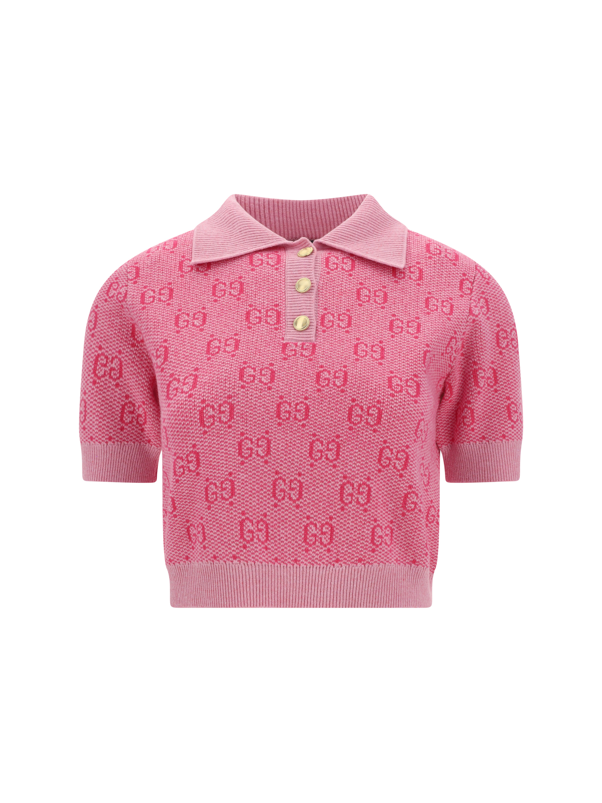 Shop Gucci Polo Shirt In Pink/mc