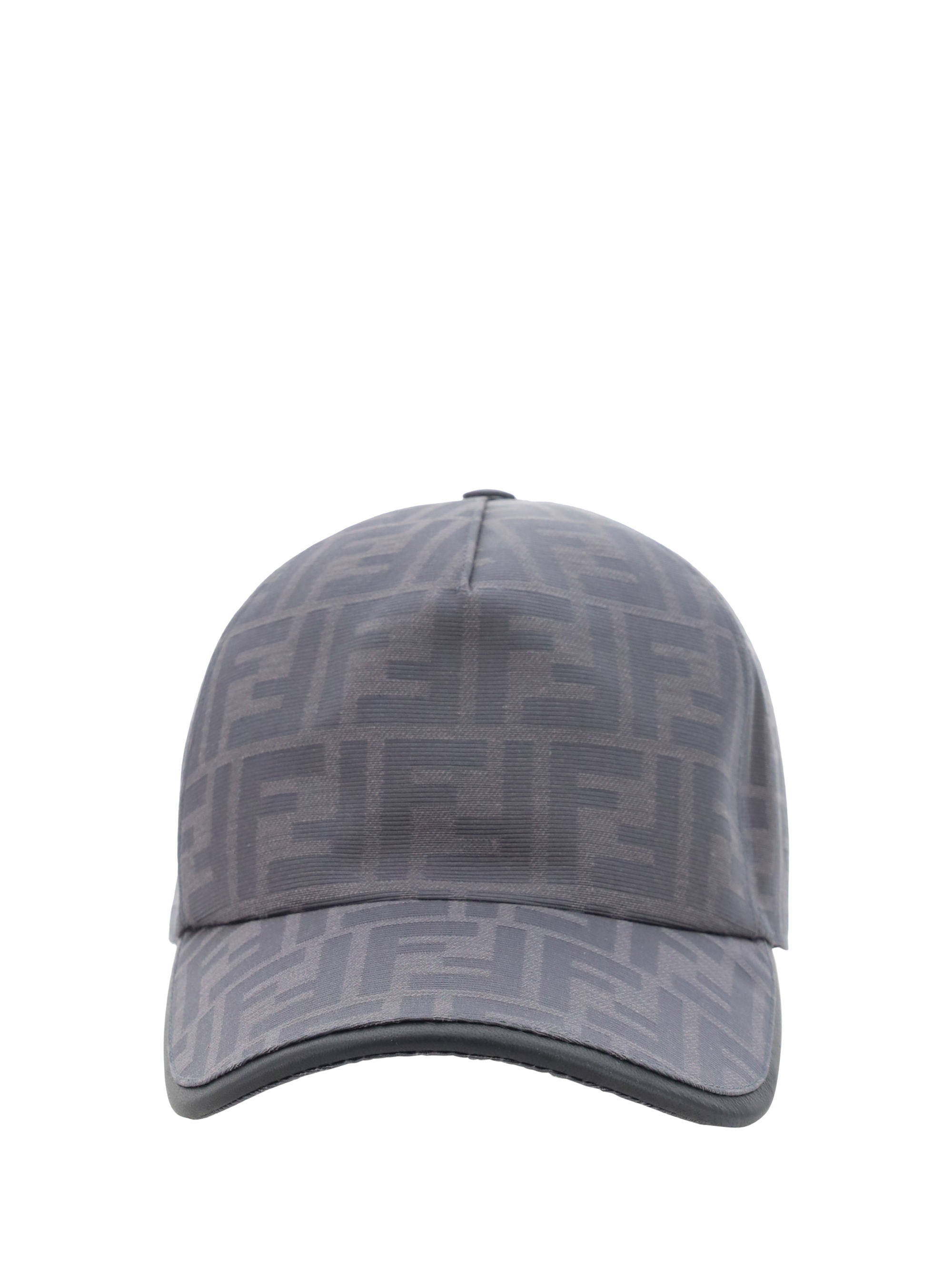 Shop Fendi Baseball Cap In Acciaio