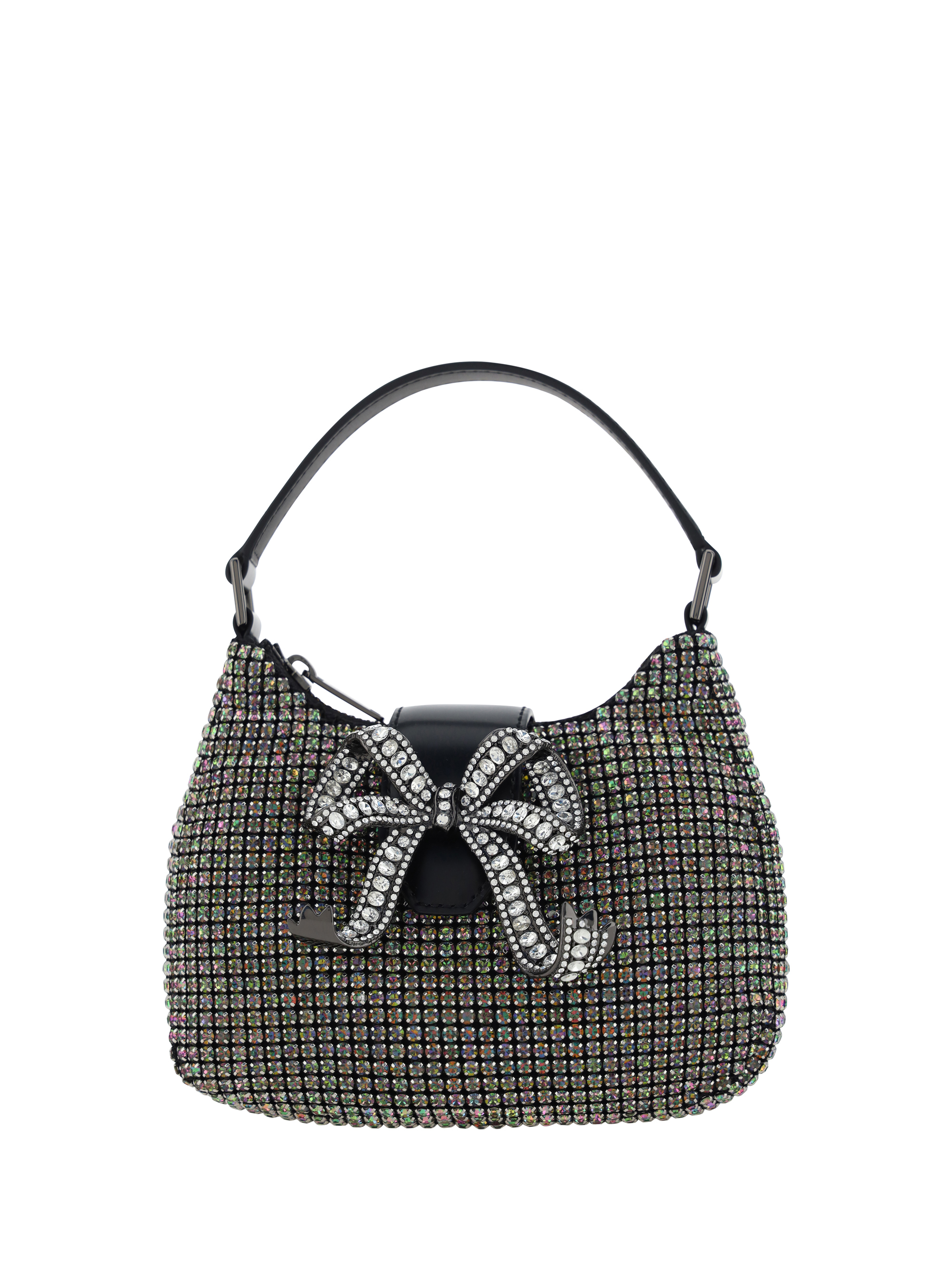 Shop Self-portrait Crescent Handbag In Multi