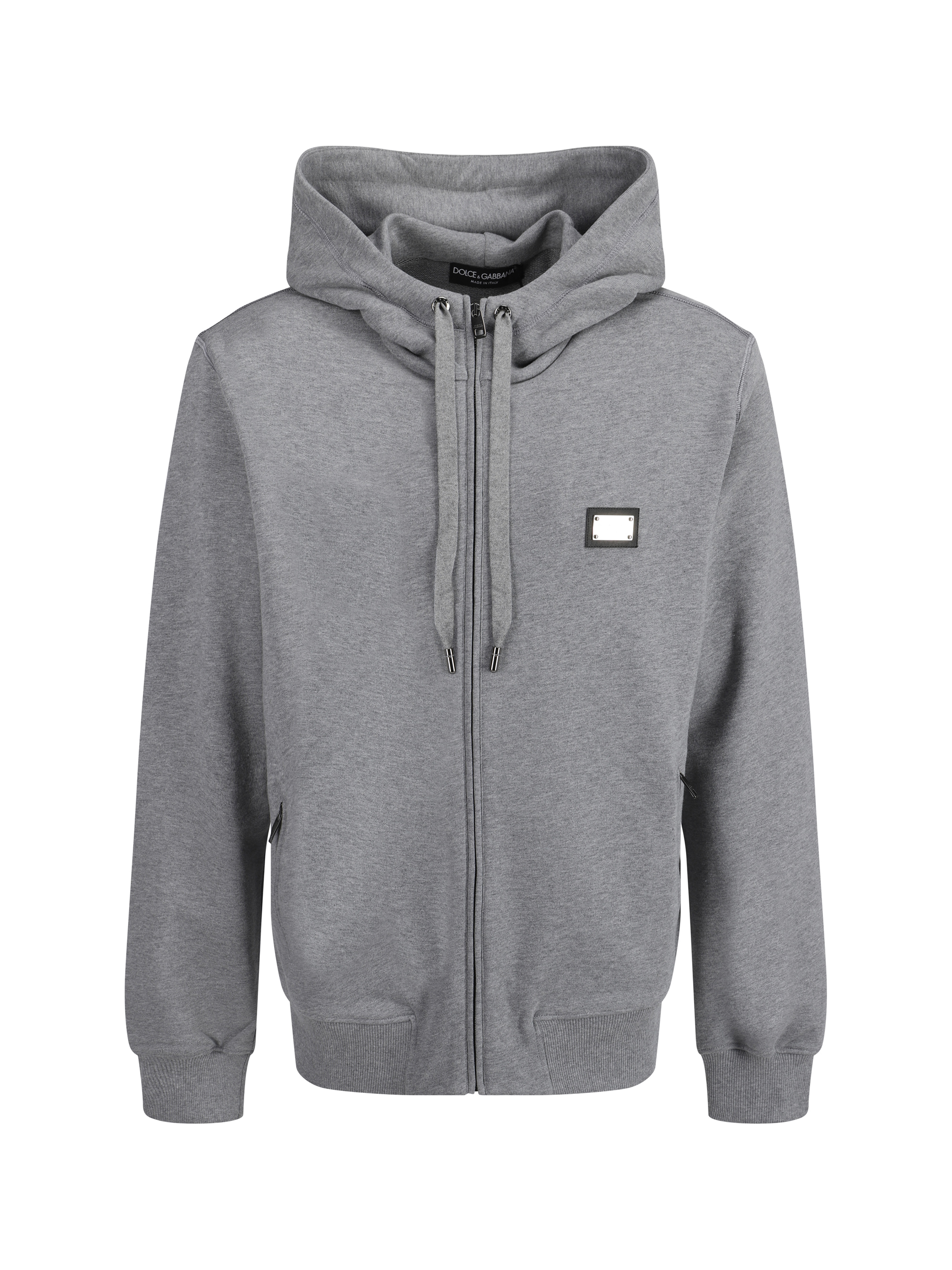 Shop Dolce & Gabbana Hoodie In Melange Grigio