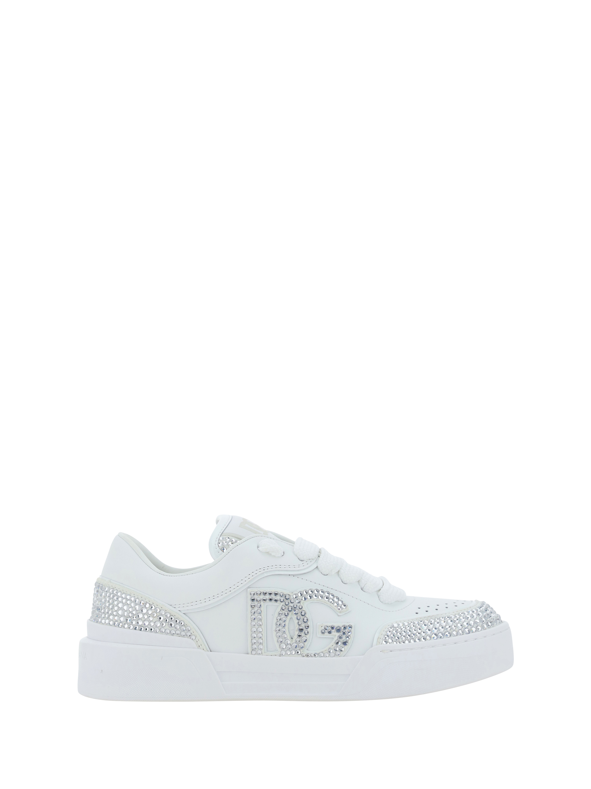 DOLCE & GABBANA NEW ROMA EMBELLISHED SNEAKERS
