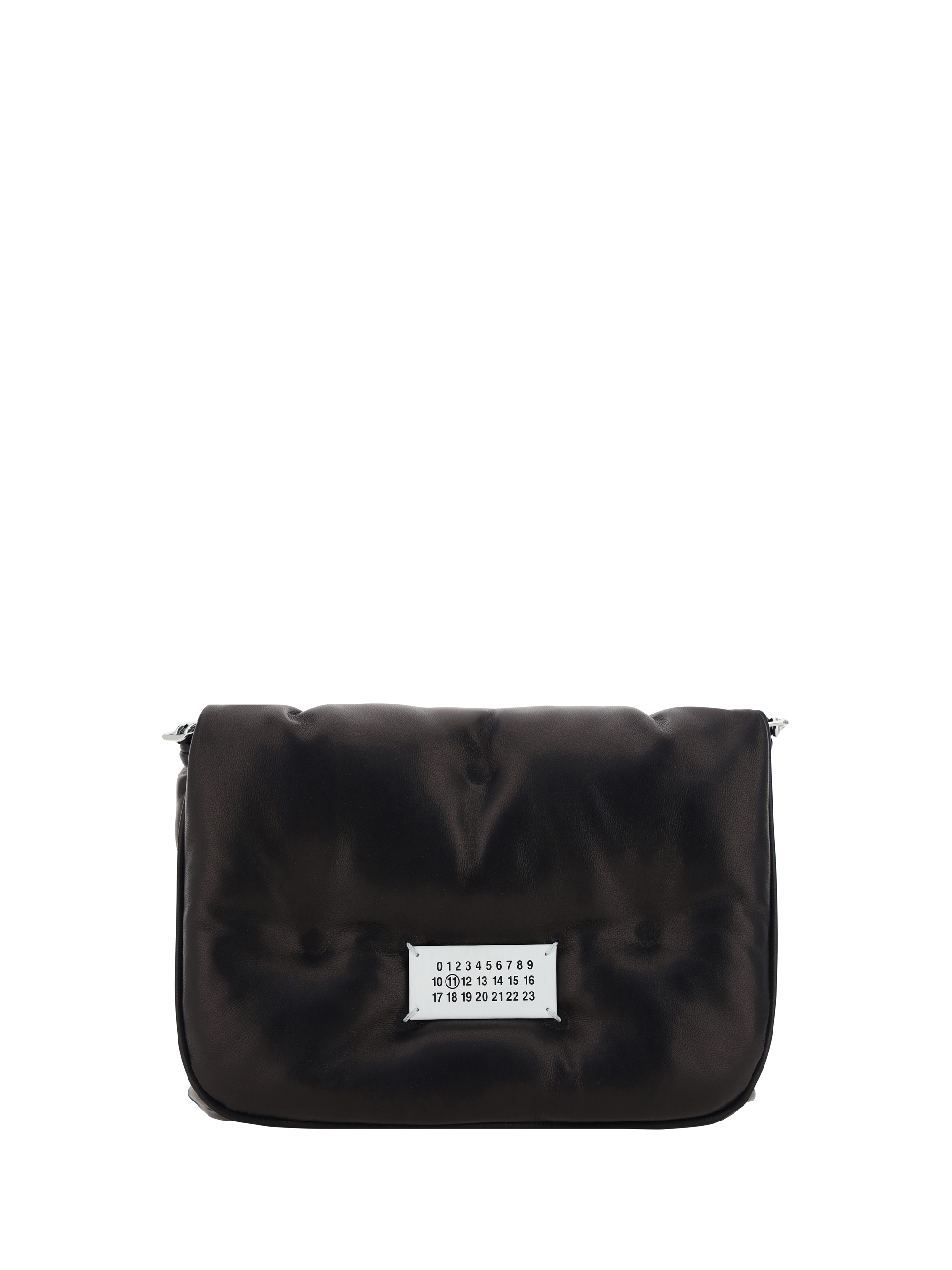 Margiela Glam Slam Flap Shoulder Bag In Black