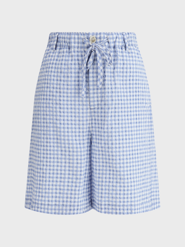 knee-length Vichy Shorts