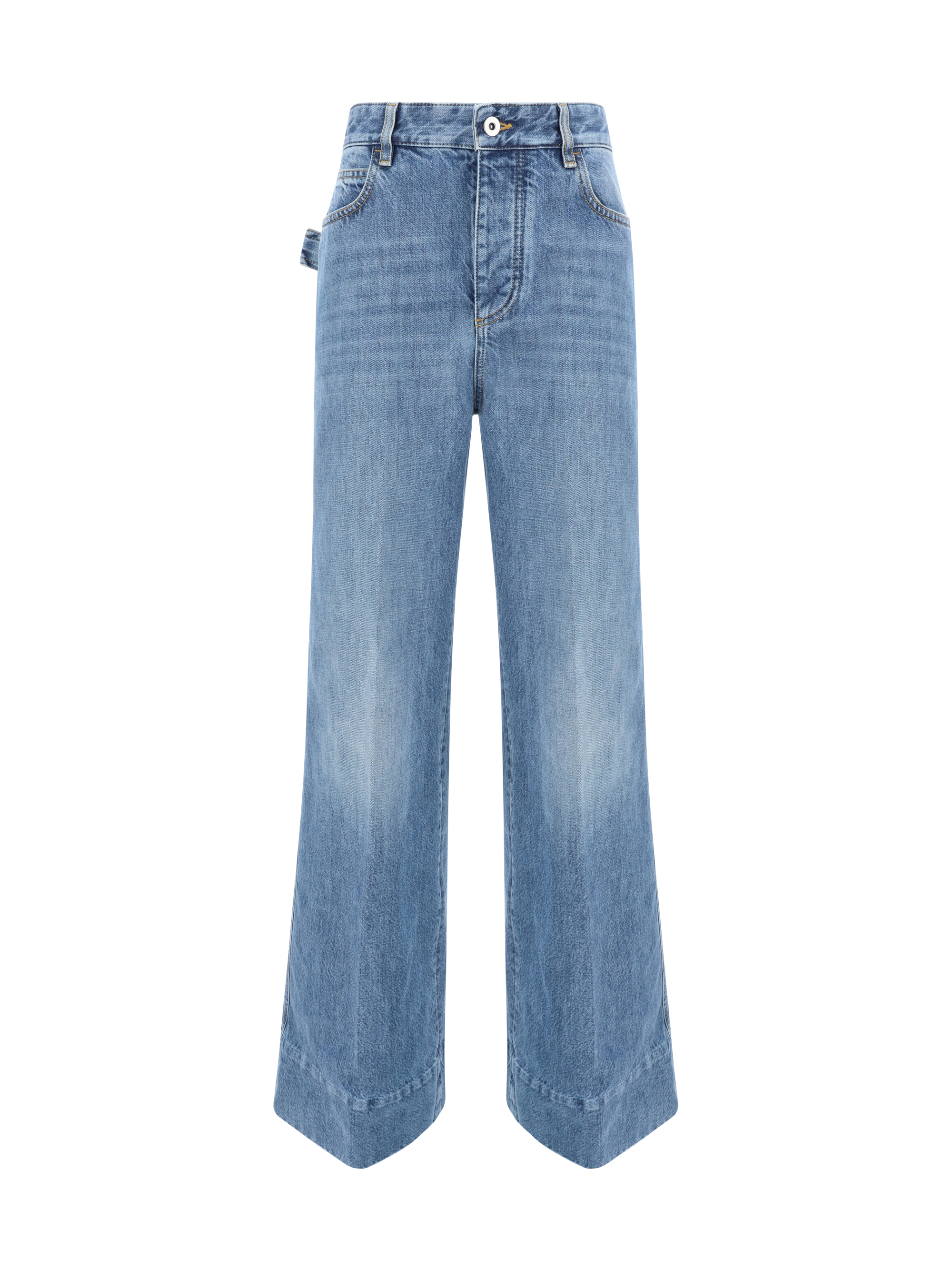 Shop Bottega Veneta Jeans In Mid Blue