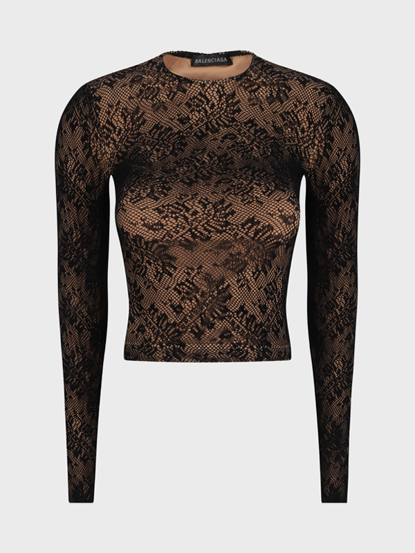 Lace Crewneck Top