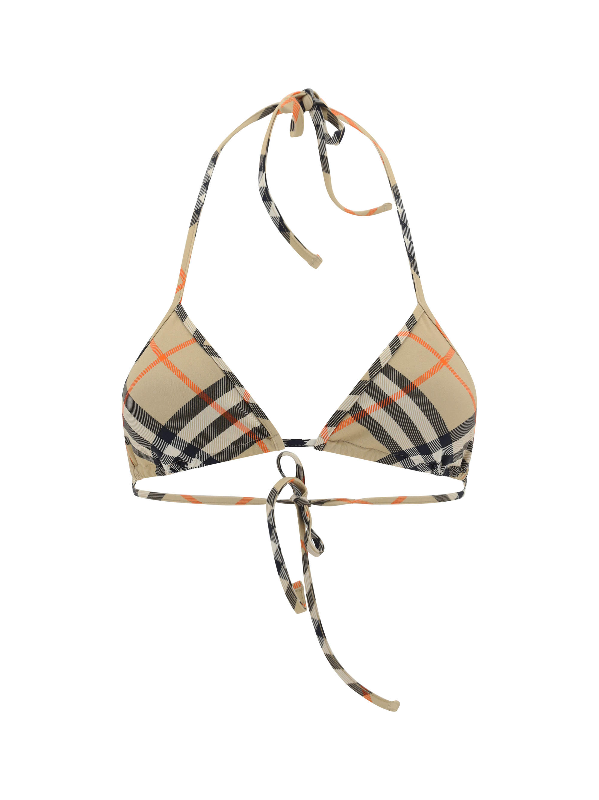 Shop Burberry Swimsuit Top In Sand Ip Check