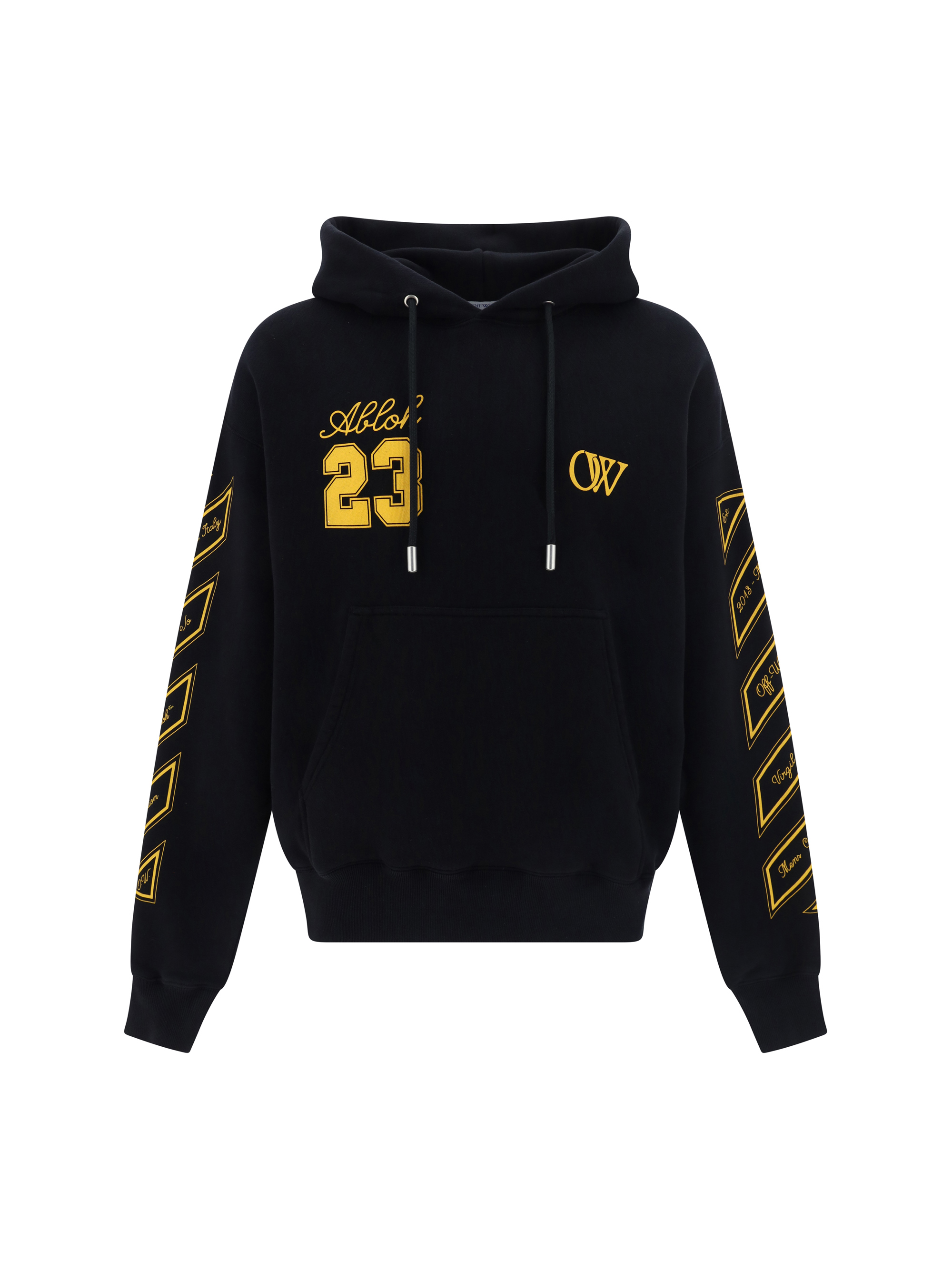 Off-white Hoodie In Black Gold Fusion