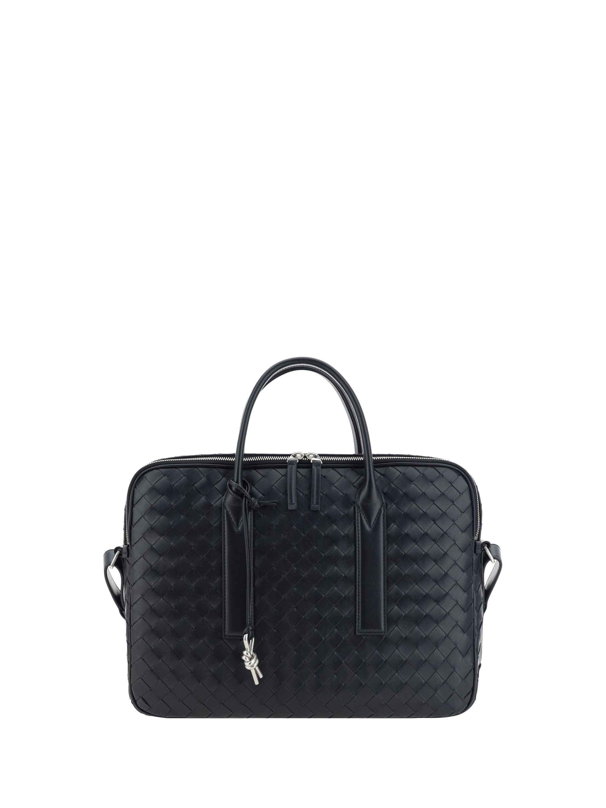 Bottega Veneta Avenue Shoulder Bag In Black/silver