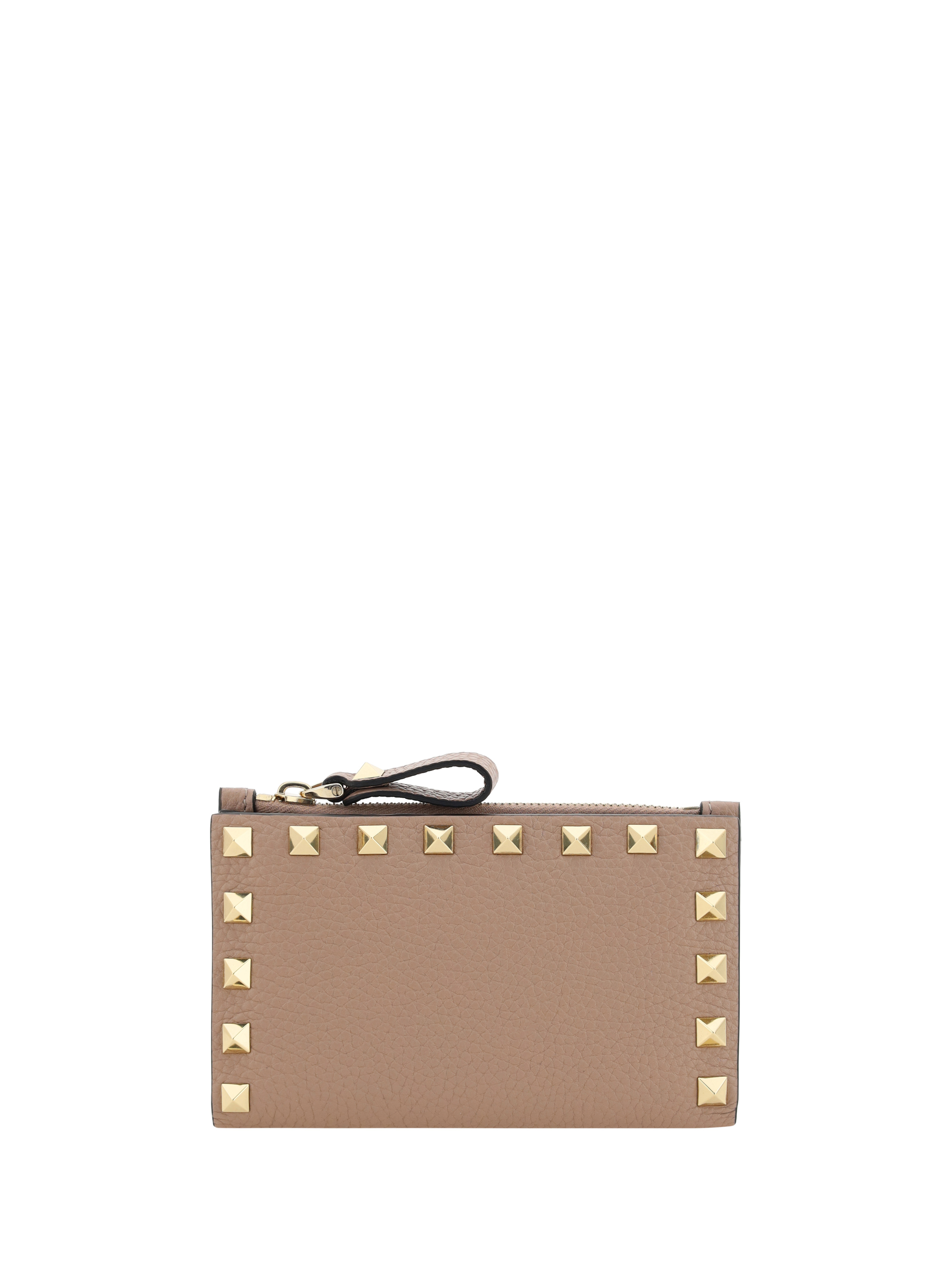 Valentino Garavani Rockstud Wallet In Neutral