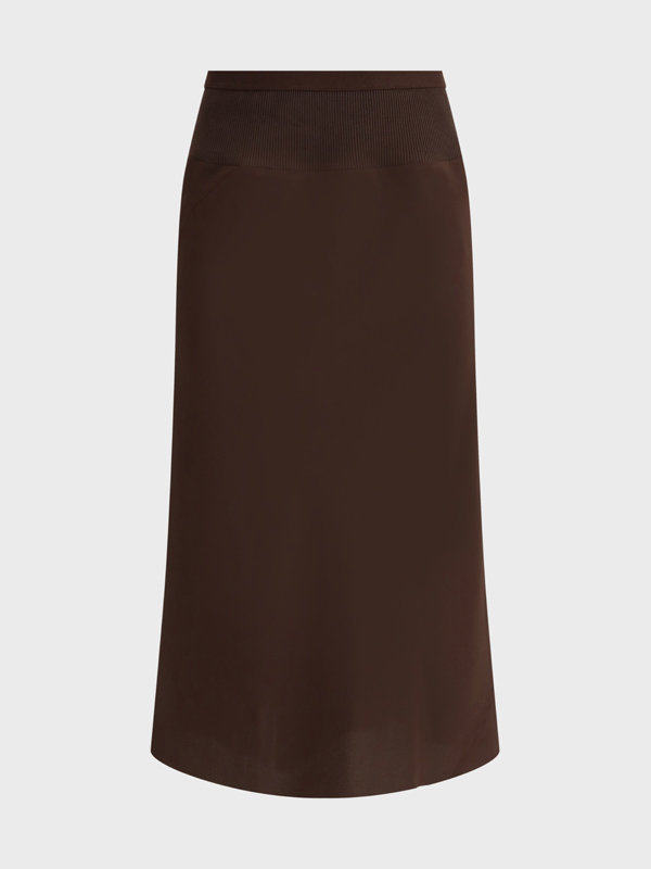 Silk midi Skirt