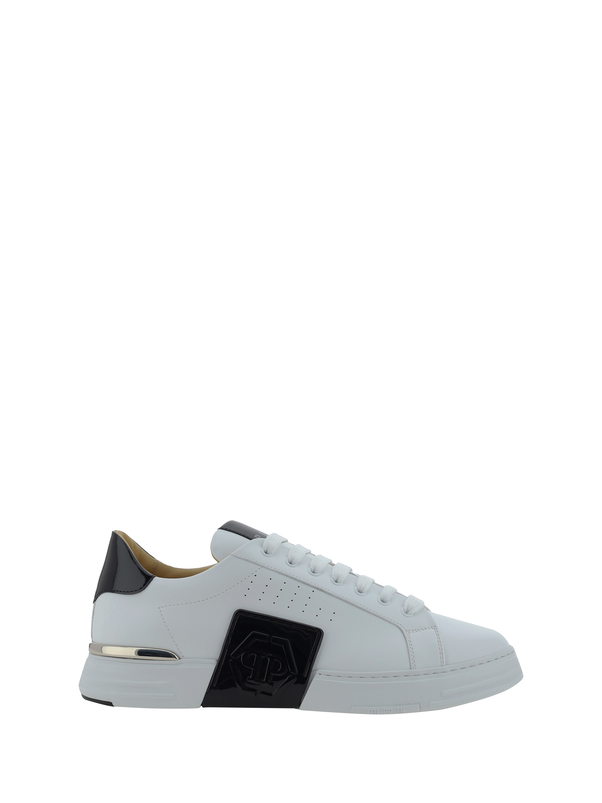 Shop Philipp Plein Lo Top Sneakers In White