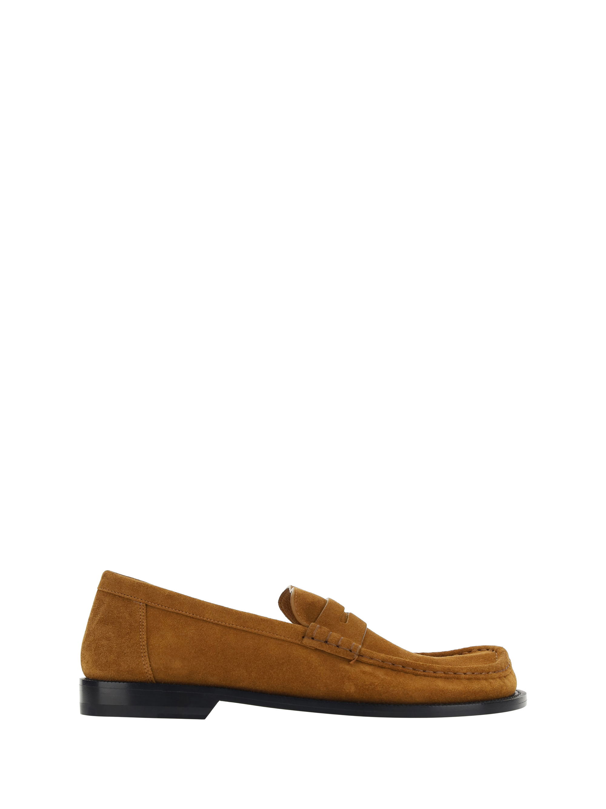 Shop Loewe Loafers In Tabacco