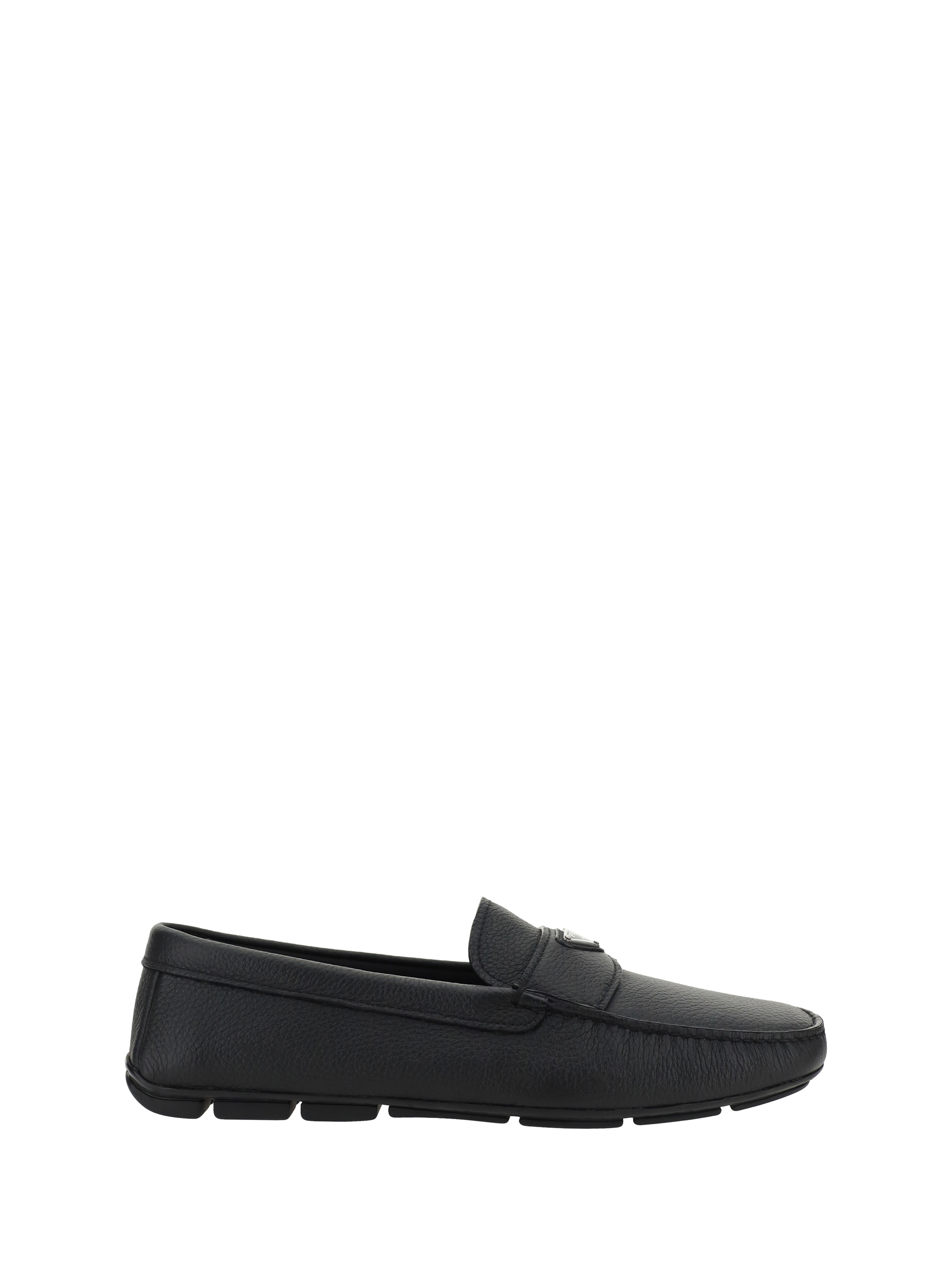 Shop Prada Drive Loafers In Nero