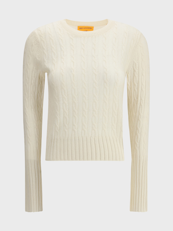 Maglione a trecce in cashmere