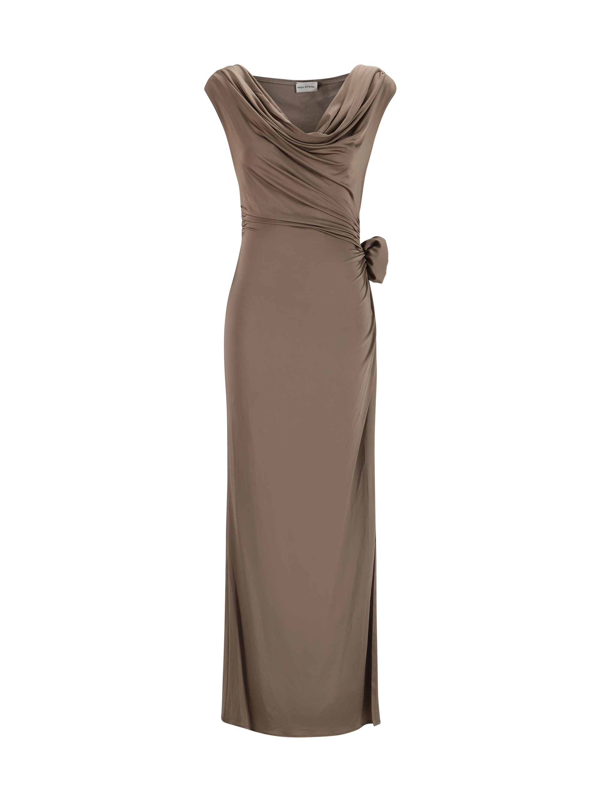 Shop Magda Butrym Long Dress In Beige