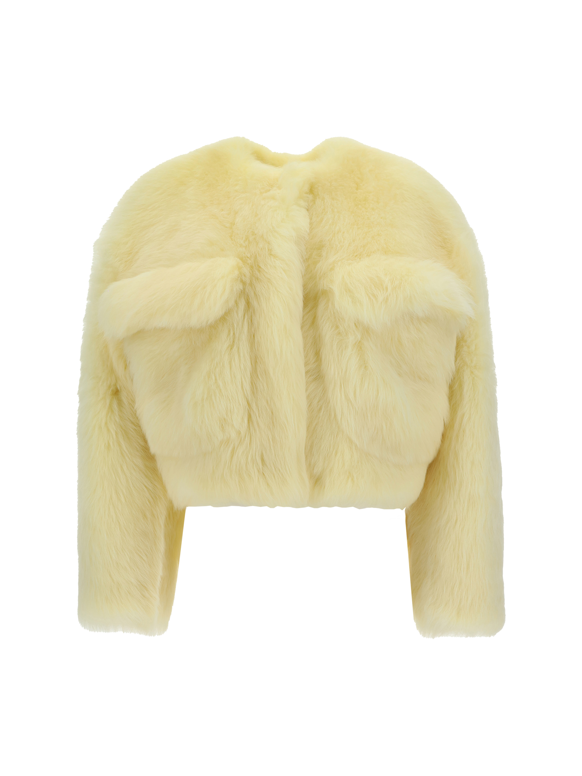 Shop Bottega Veneta Toscana Jacket In Pale Yellow