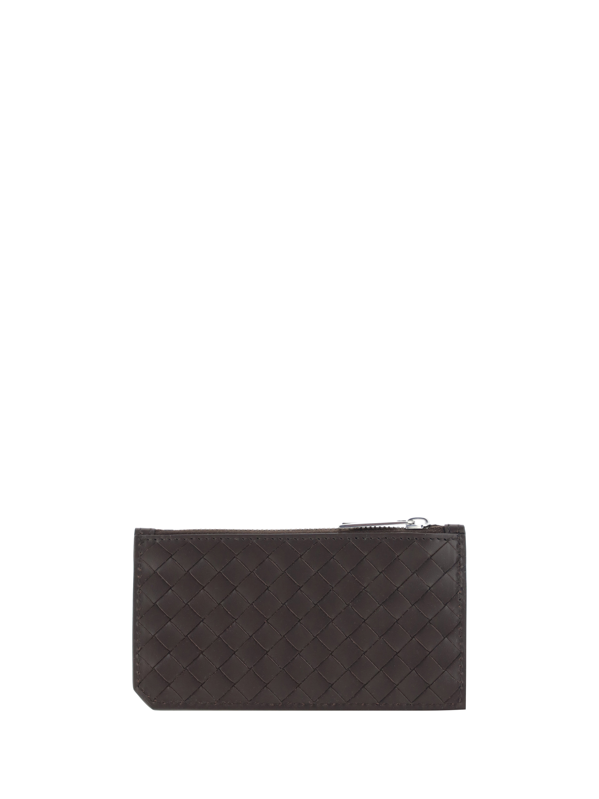 Shop Bottega Veneta Card Holder In Fondant-silver