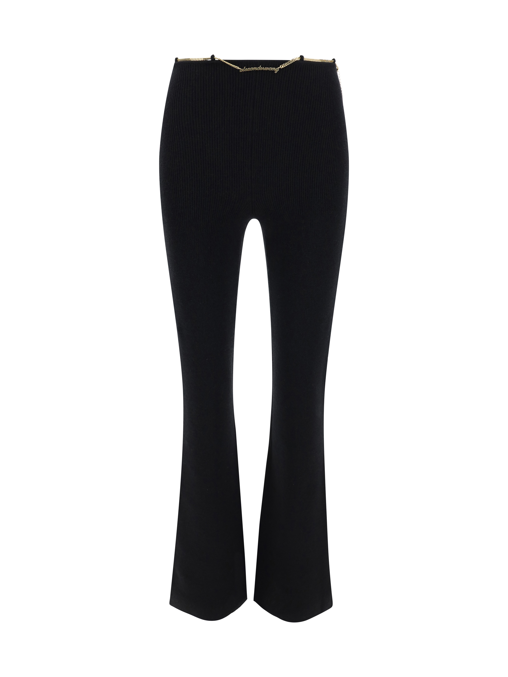 Alexander Wang Erino Wool Bootcut Pants In Black