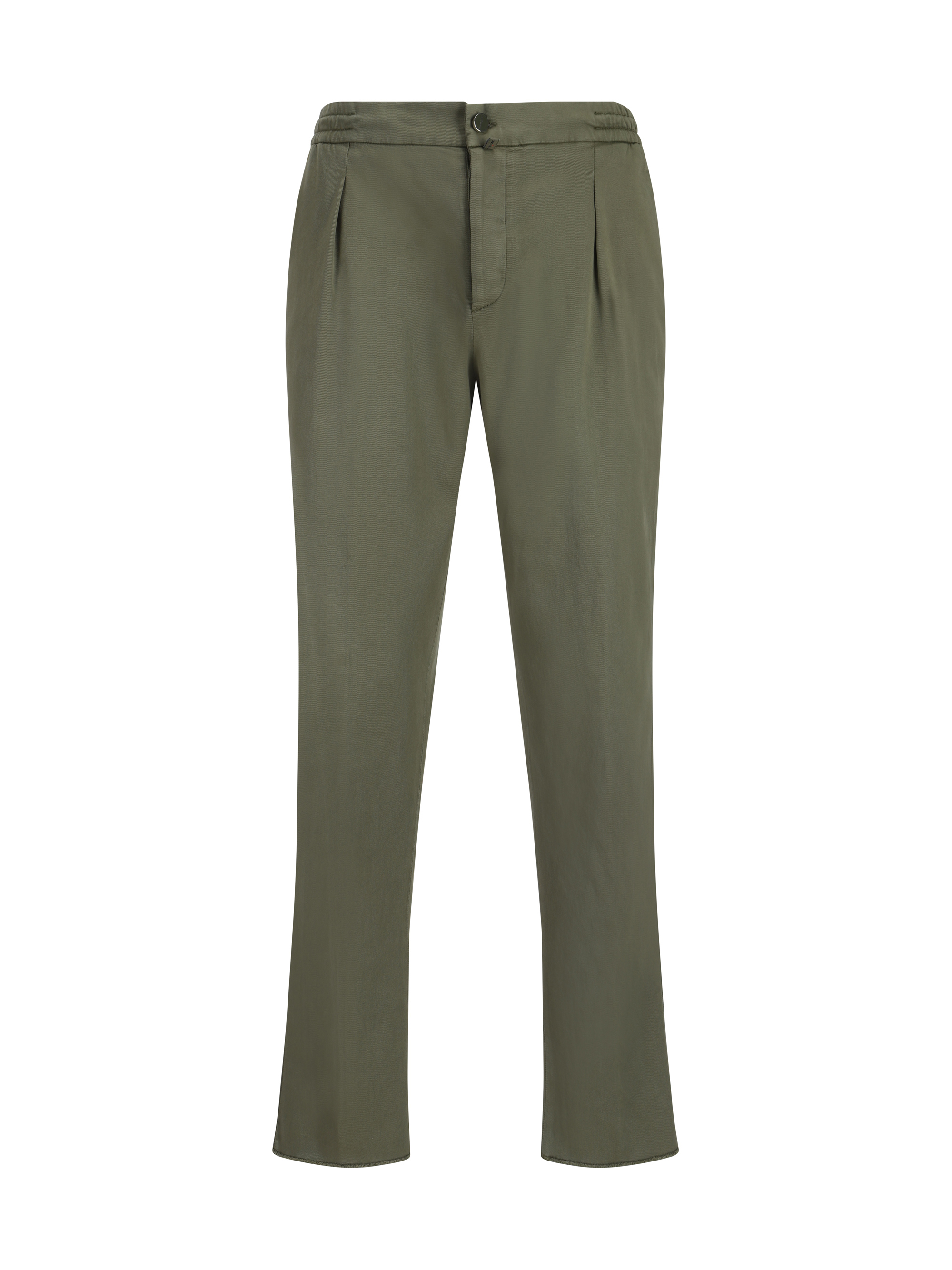 Shop Kiton Pants In Military Green