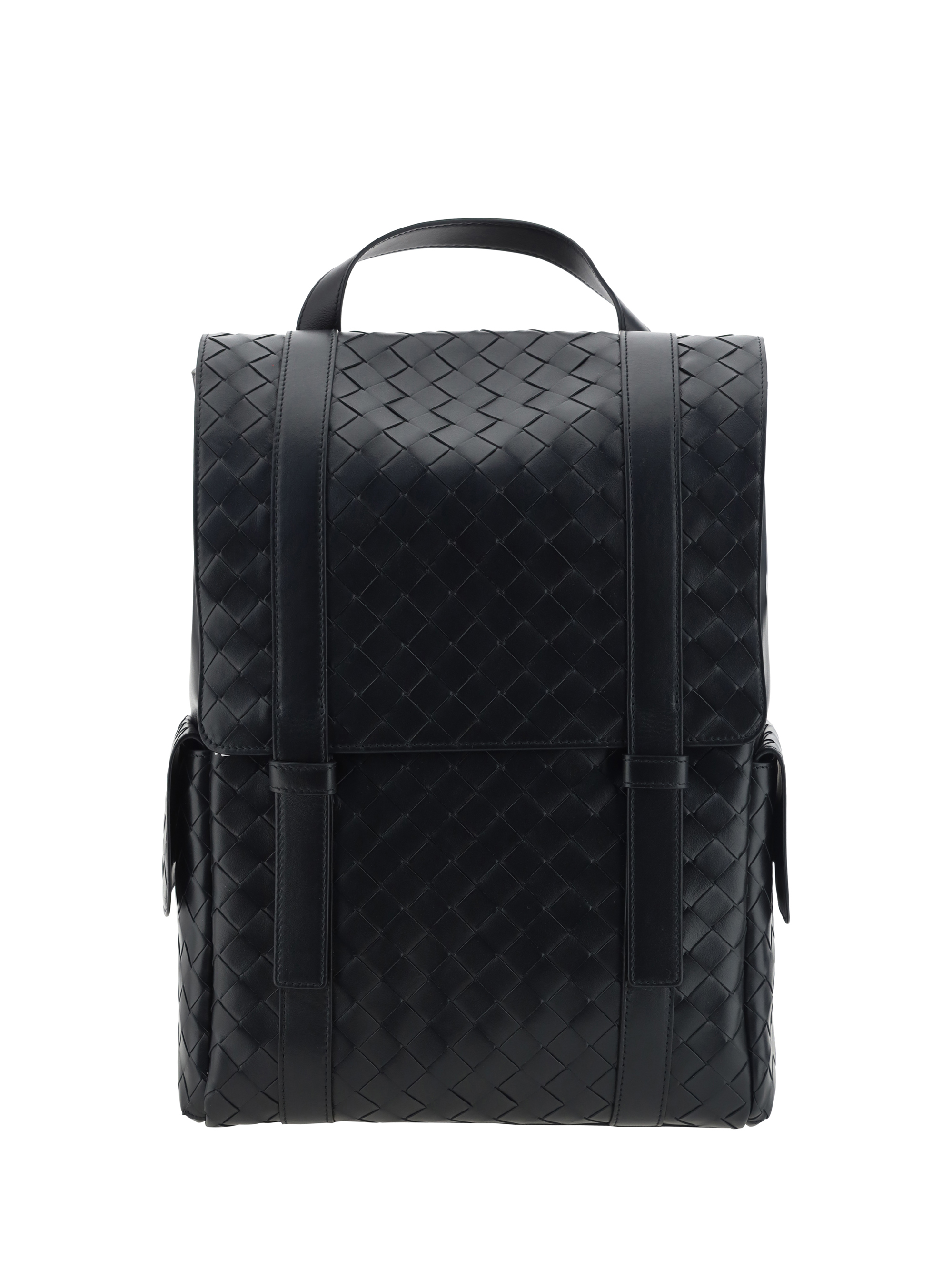 Shop Bottega Veneta Backpack In Black-silver