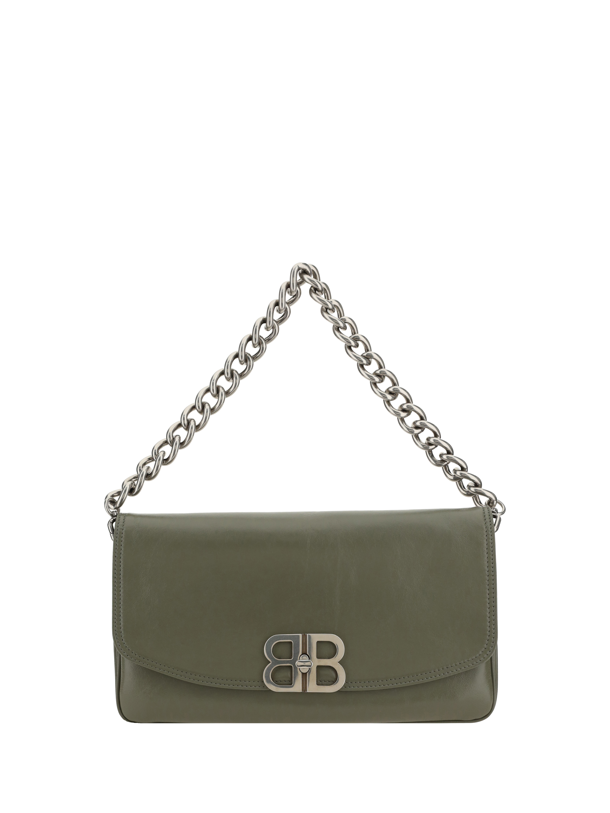 Shop Balenciaga Shoulder Bag In Army Green