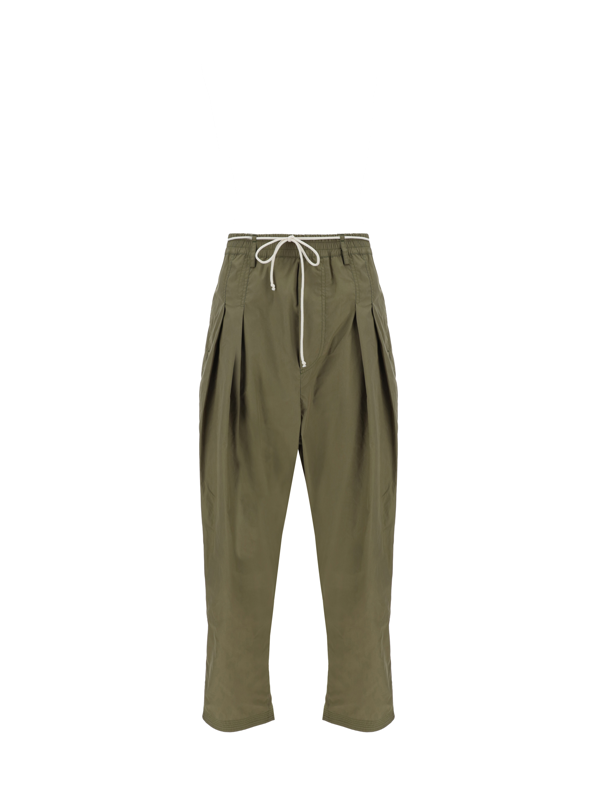 Shop Mordecai Drawstring Pants In Army Green