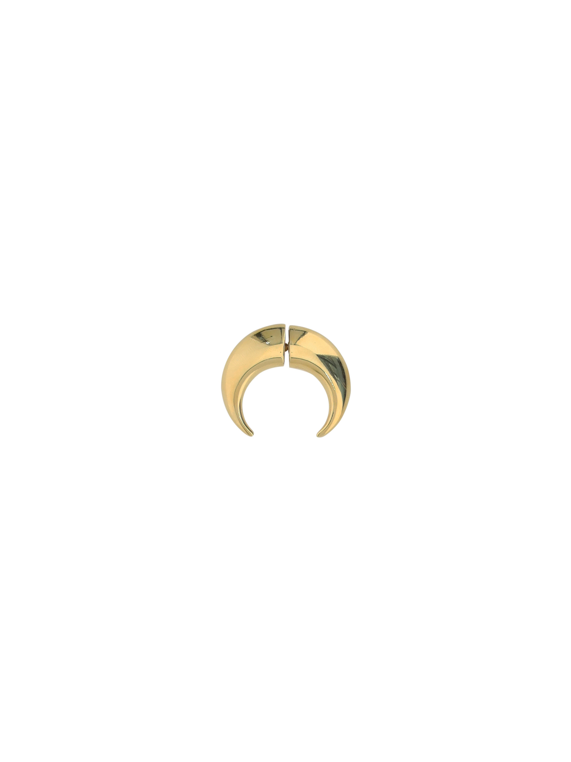 Shop Marine Serre Crescent Moon Earring In Shiny Gold