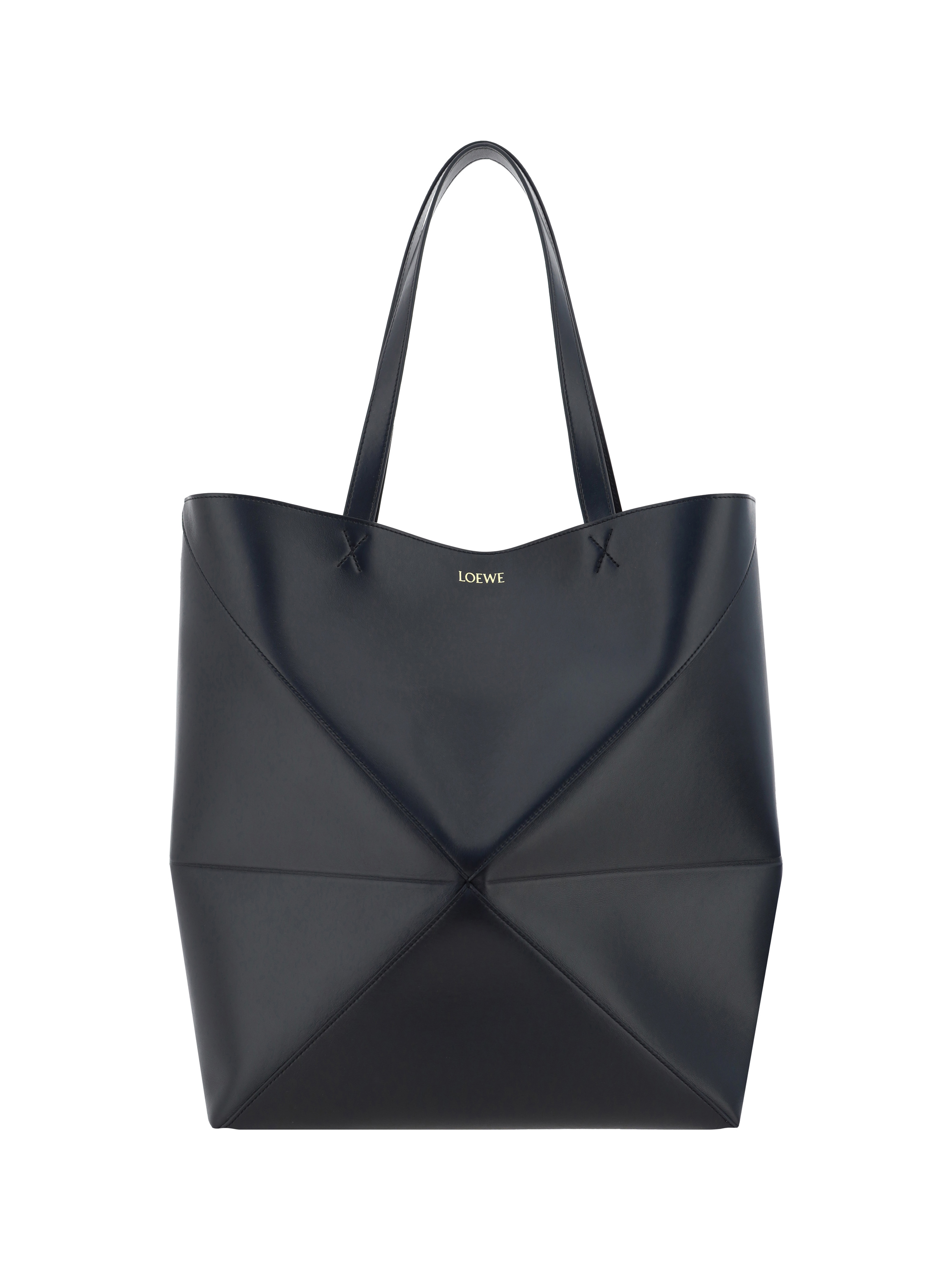 Loewe Puzzle Fold Tote Xl Shoulder Bag In Black
