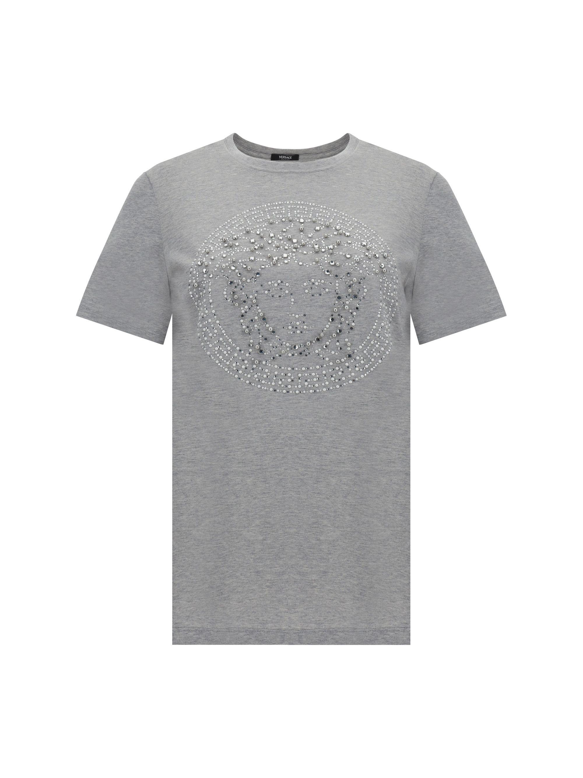 Shop Versace T-shirt In Light Grey