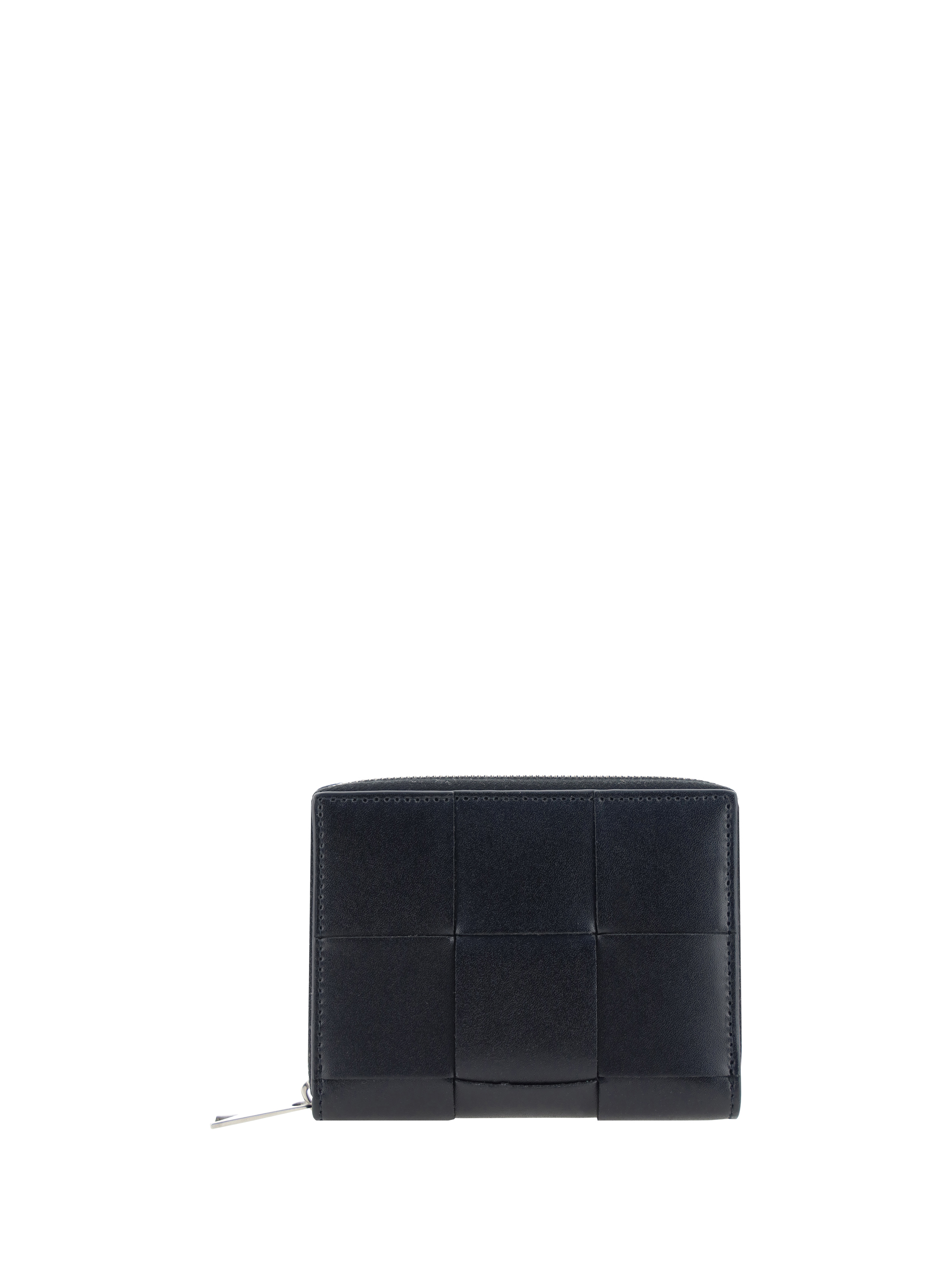 Shop Bottega Veneta Wallet In Black-silver