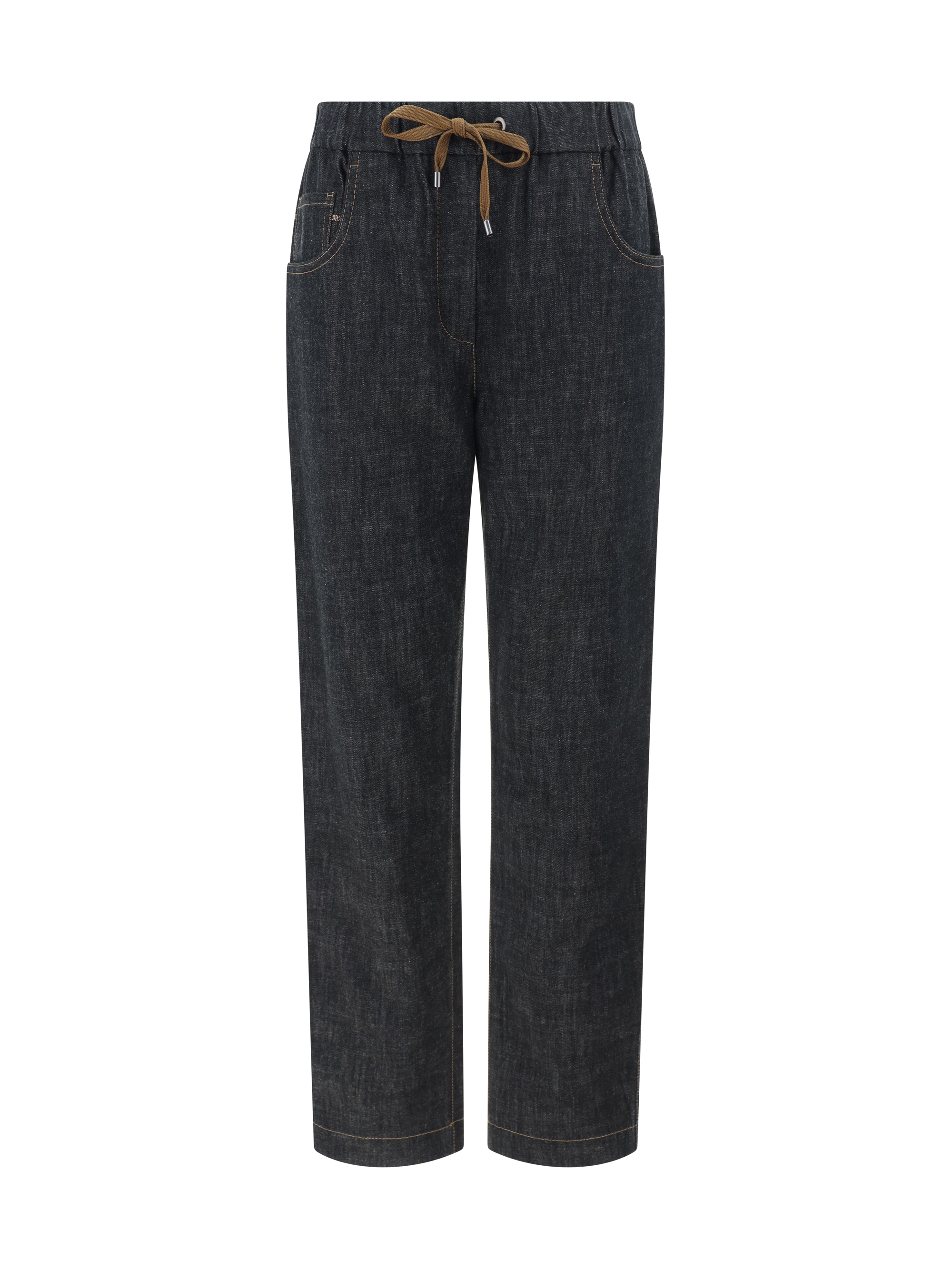 Shop Brunello Cucinelli Monile Jeans In Denim Black