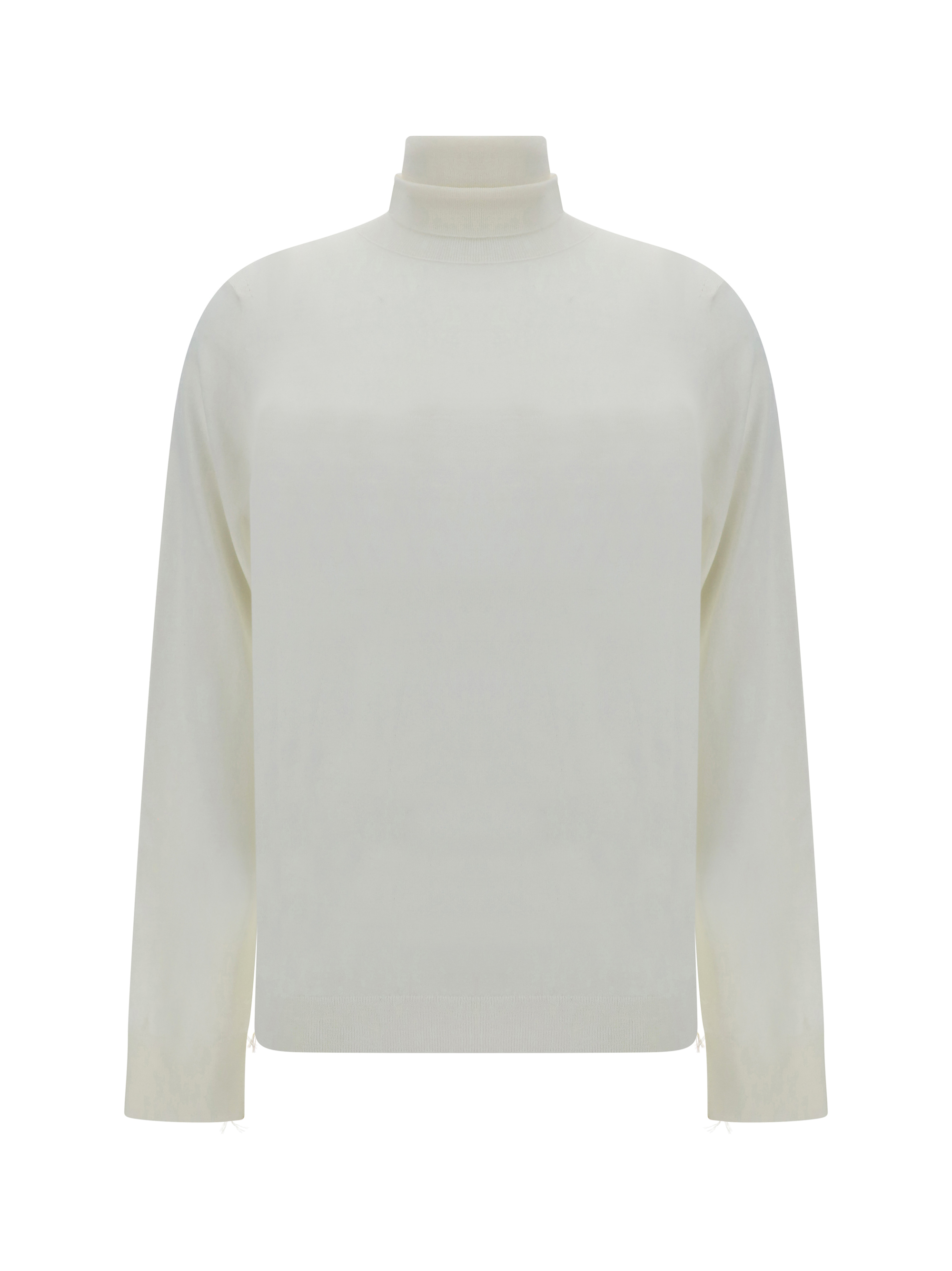 Shop Margiela Turtleneck Sweater In Off White