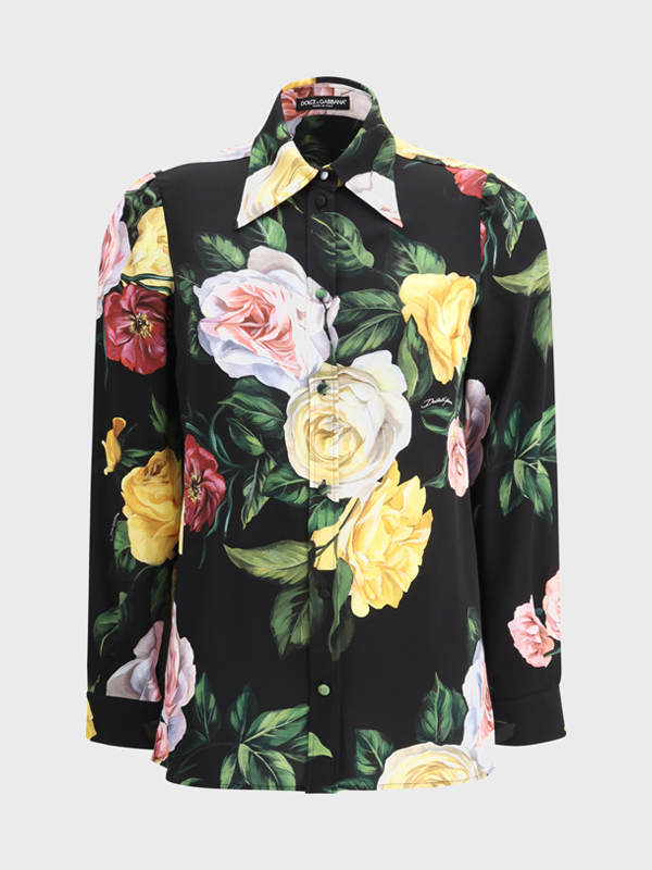 Rose and peony print Shirt