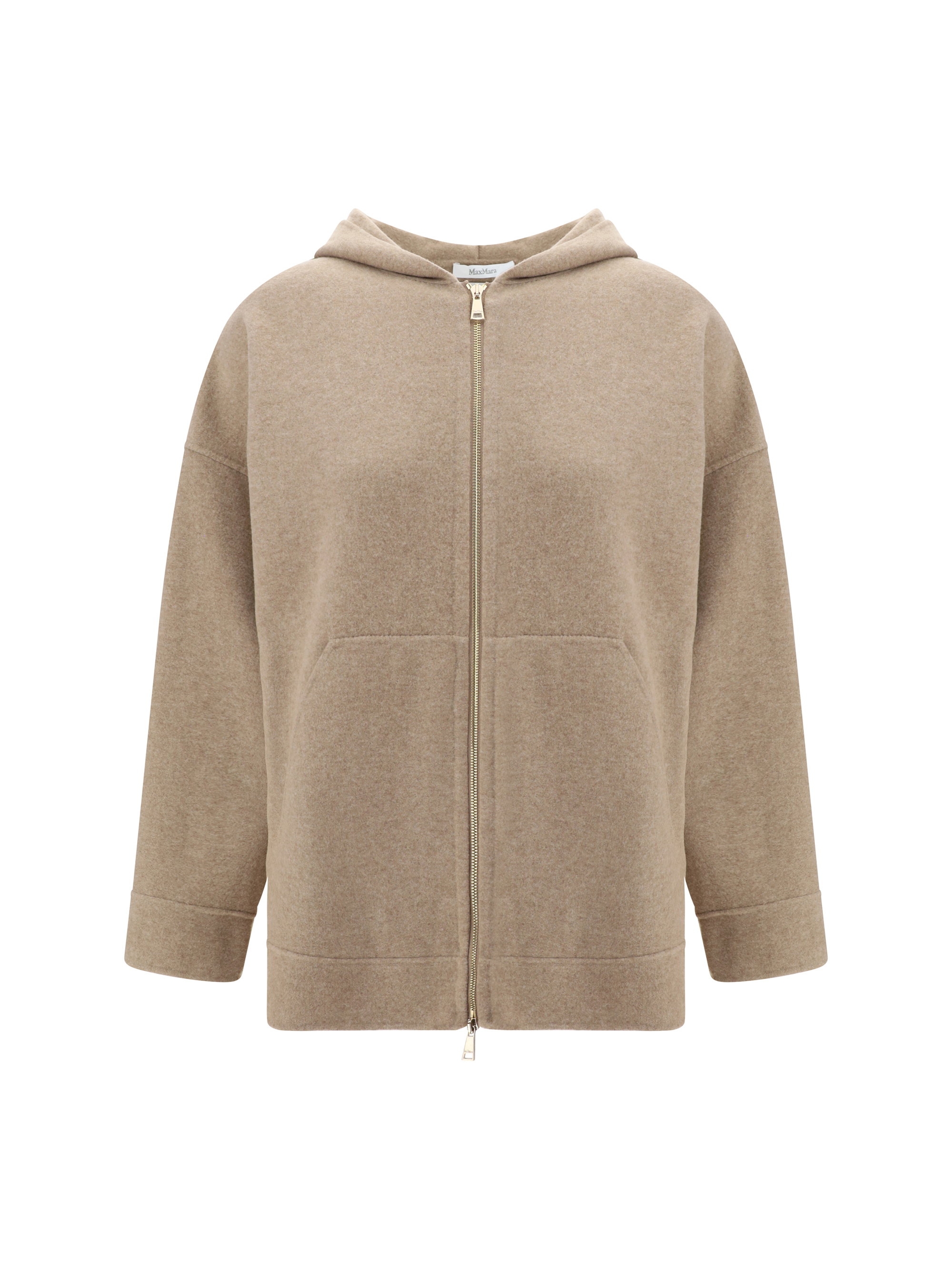 Shop Max Mara Saio Hoodie In Nocciola