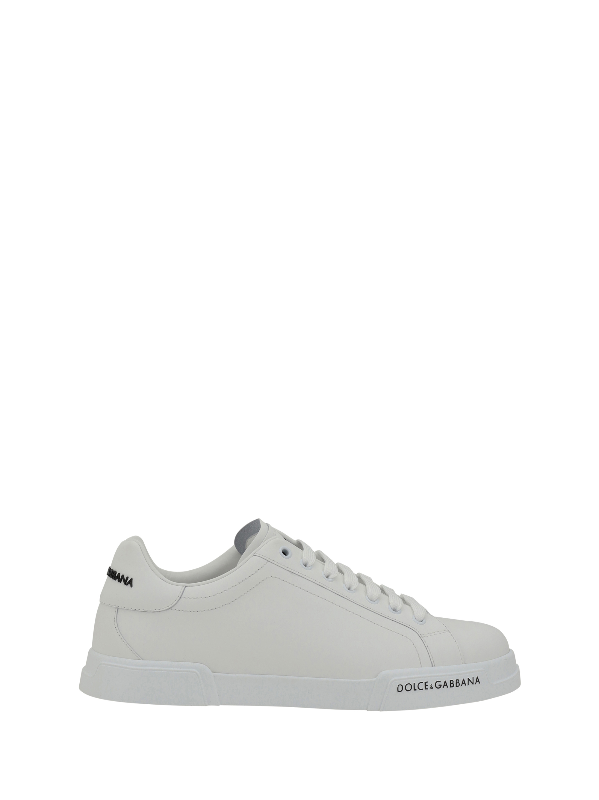 Shop Dolce & Gabbana Leather Sneakers In Bianco
