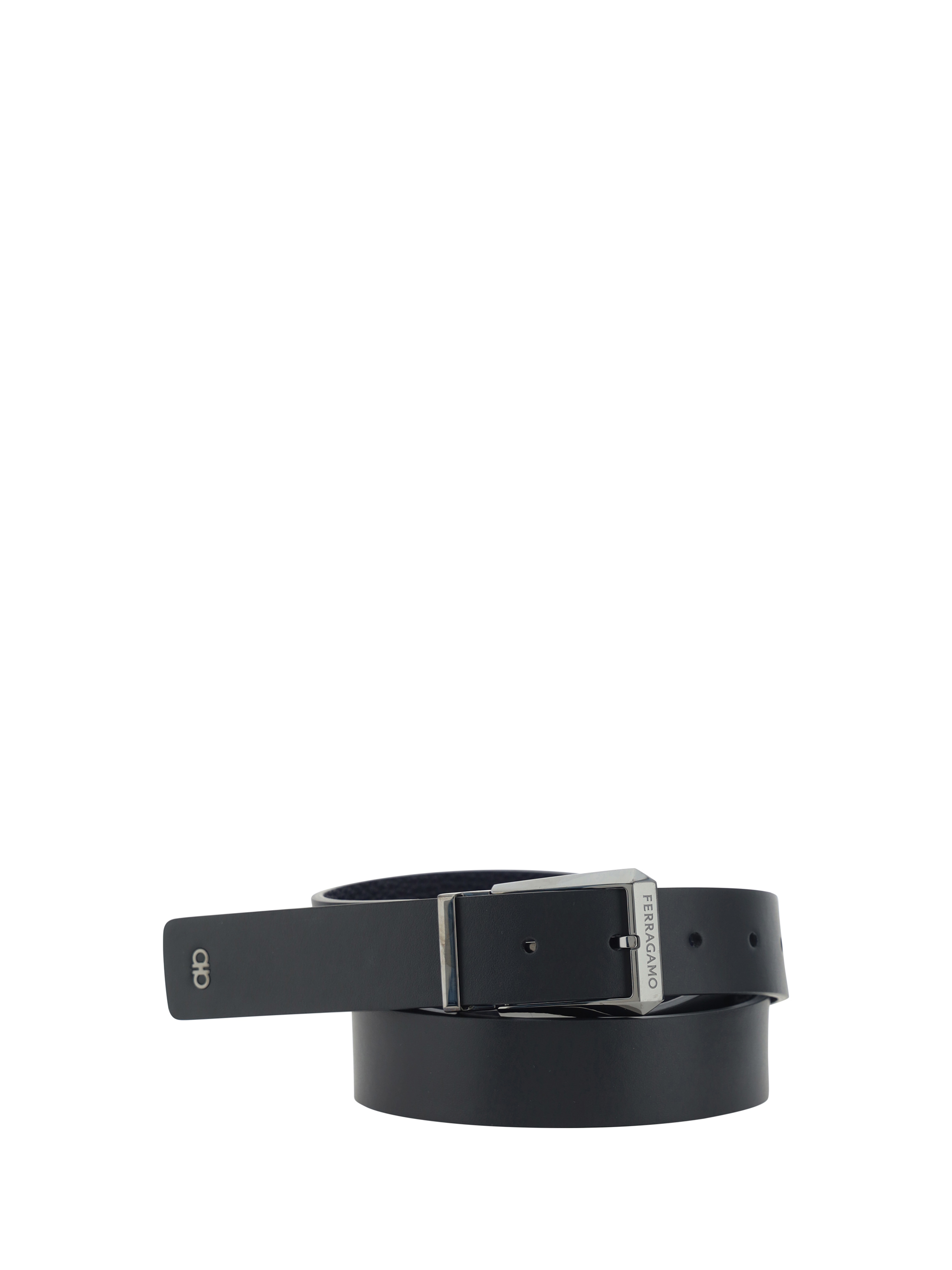 Shop Ferragamo Reversible Belt In Blue