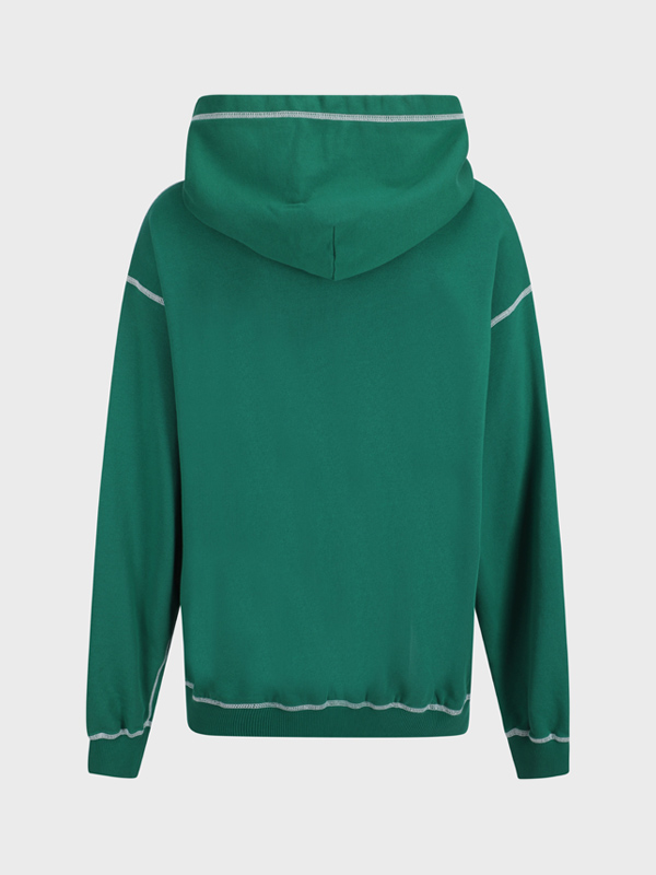 Adidas eqt hoodie with stripe sleeves in green best sale