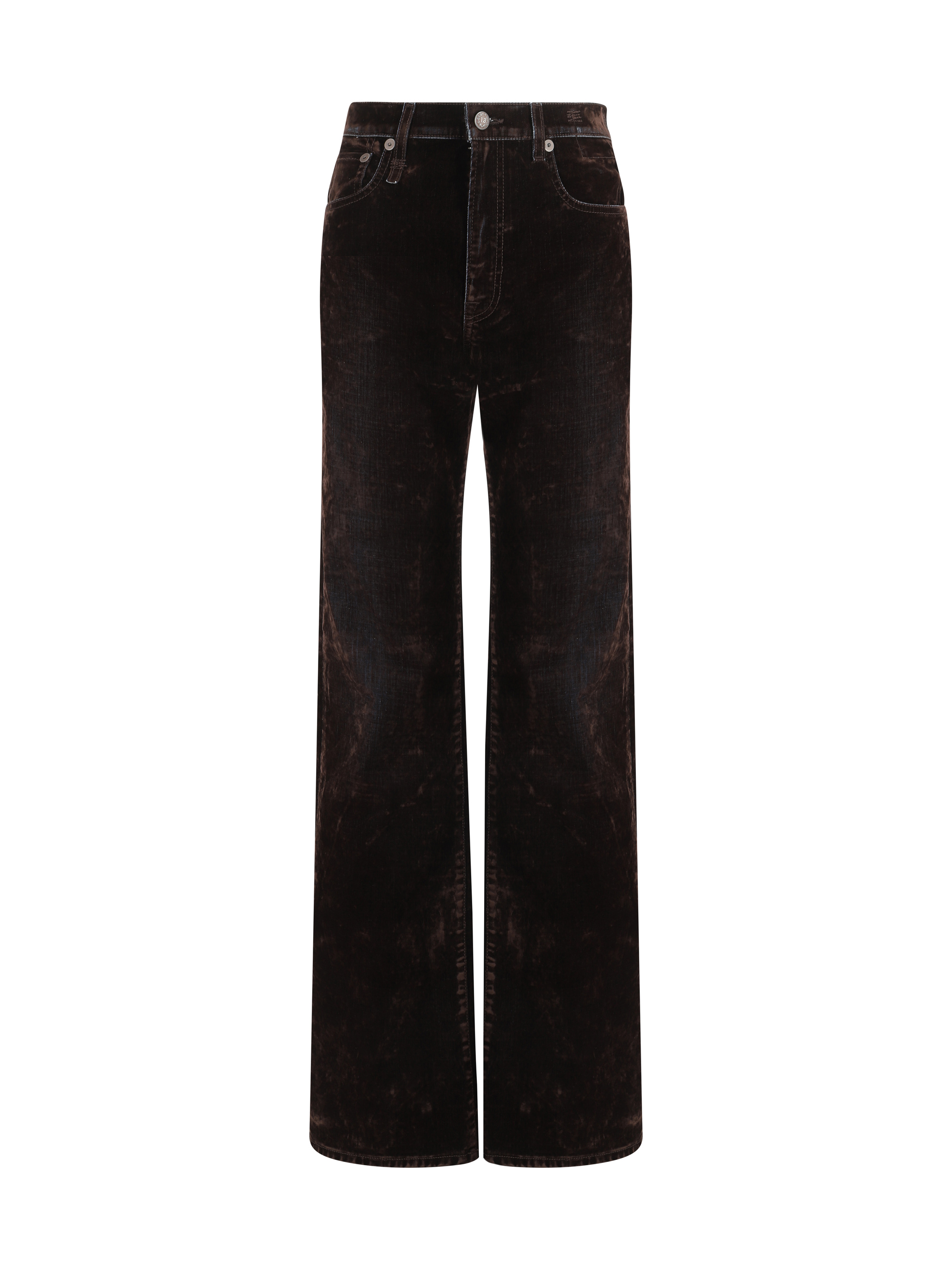 Shop R13 Jane Pants In Flocked Brown