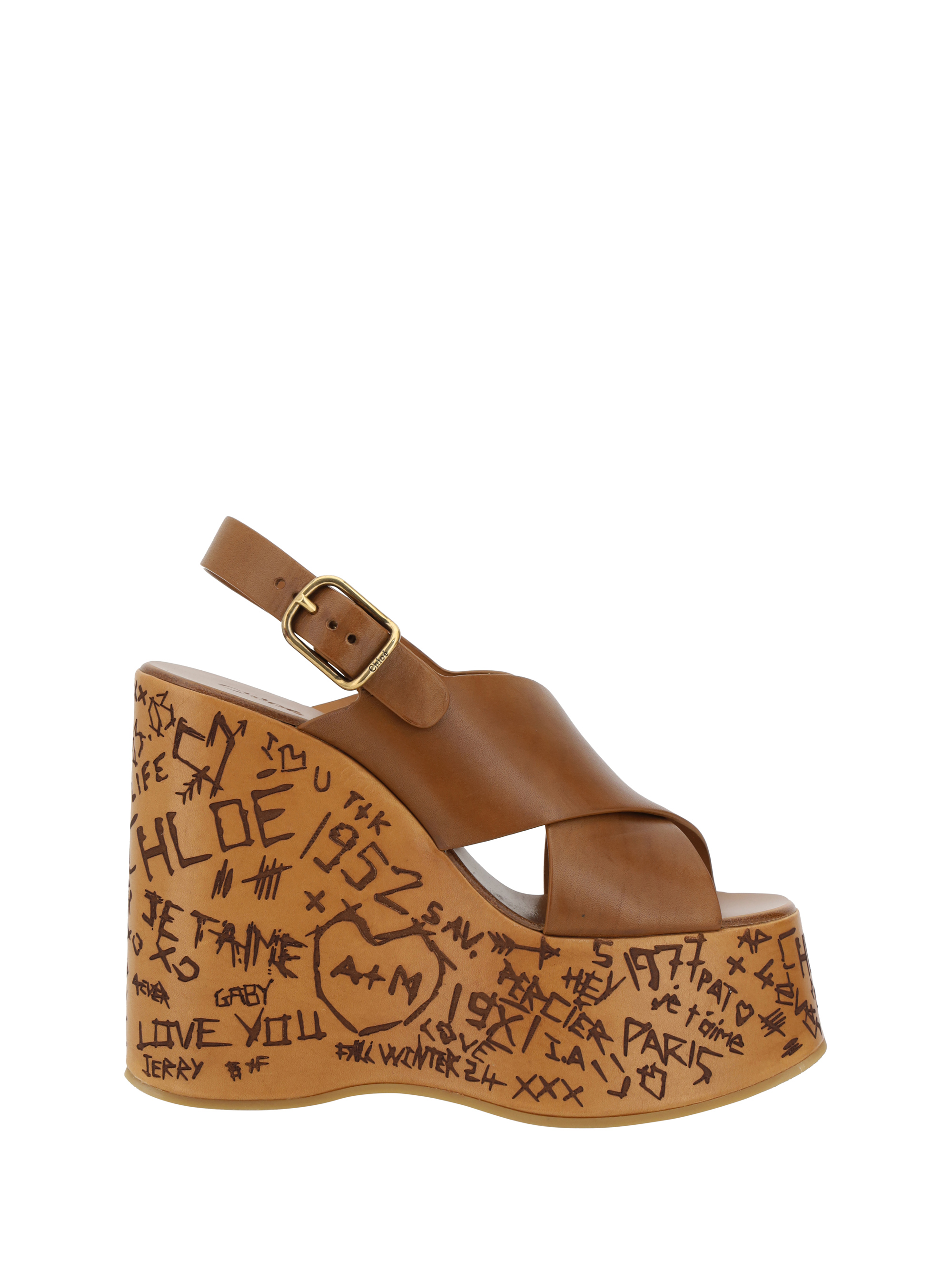 Shop Chloé Maxime Sandals In Ginger Brown