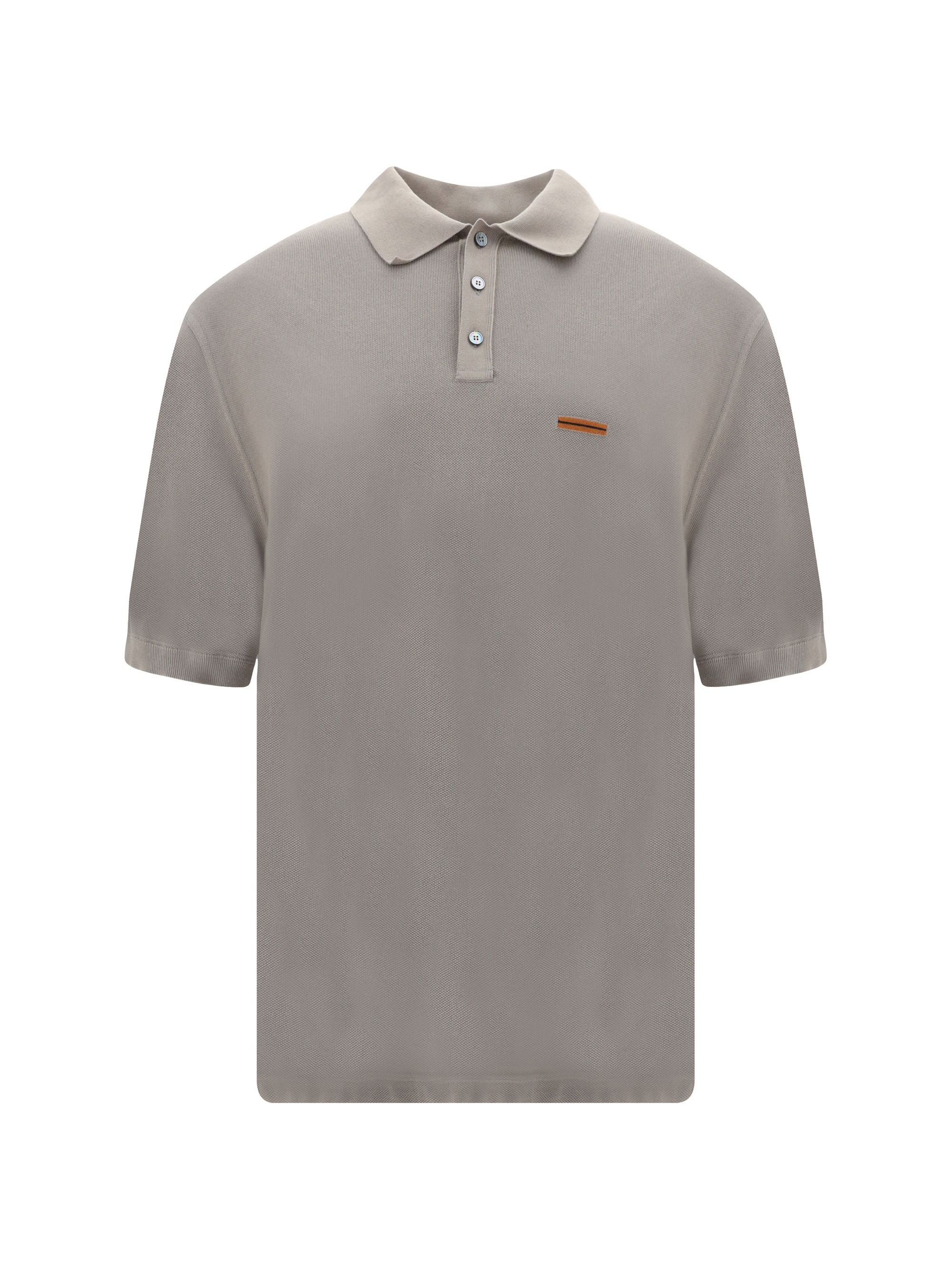 Shop Zegna Polo Shirt In Beige Scuro Unito