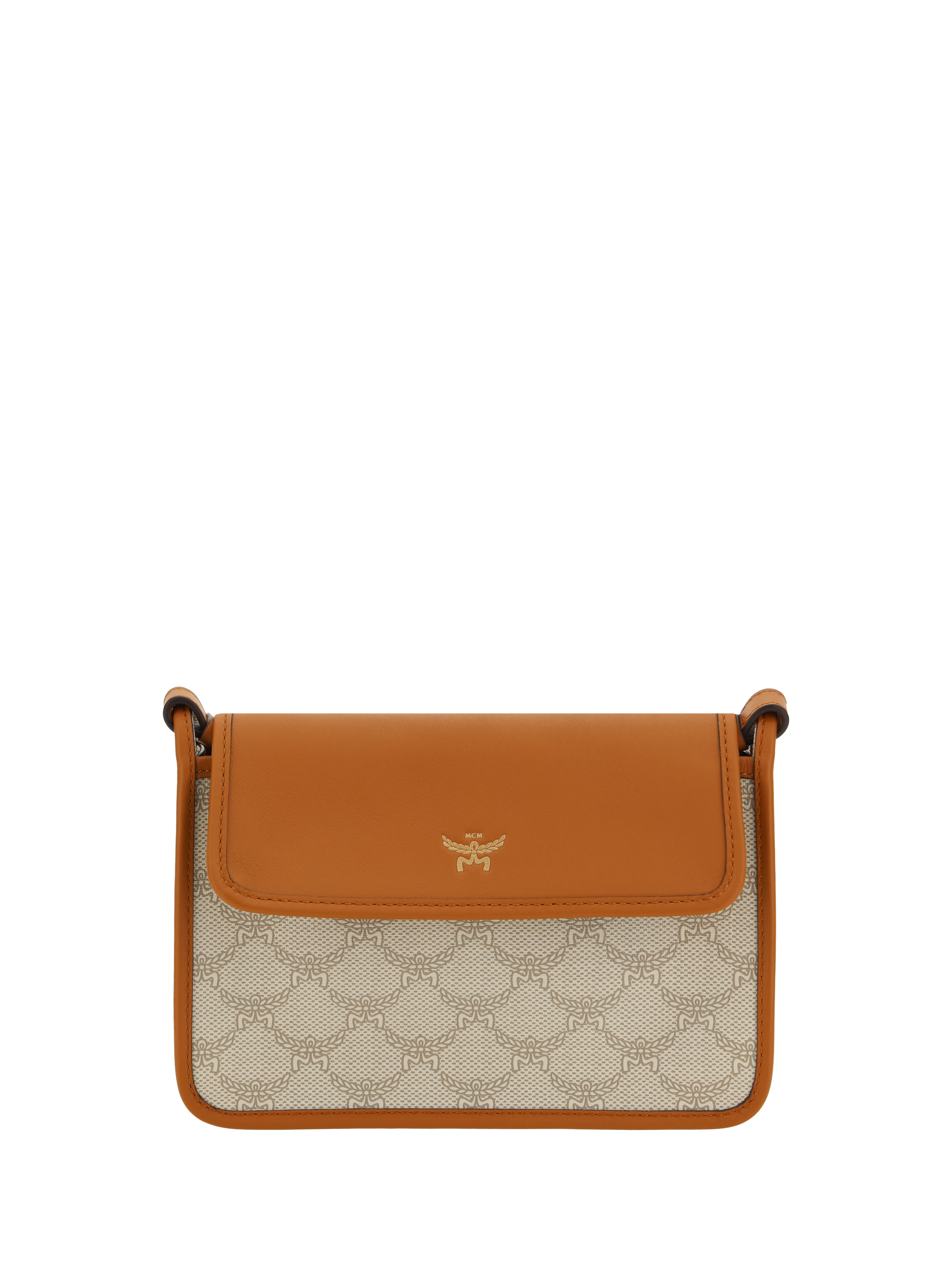 Shop Mcm Laurel Shoulder Bag In Oatmeal