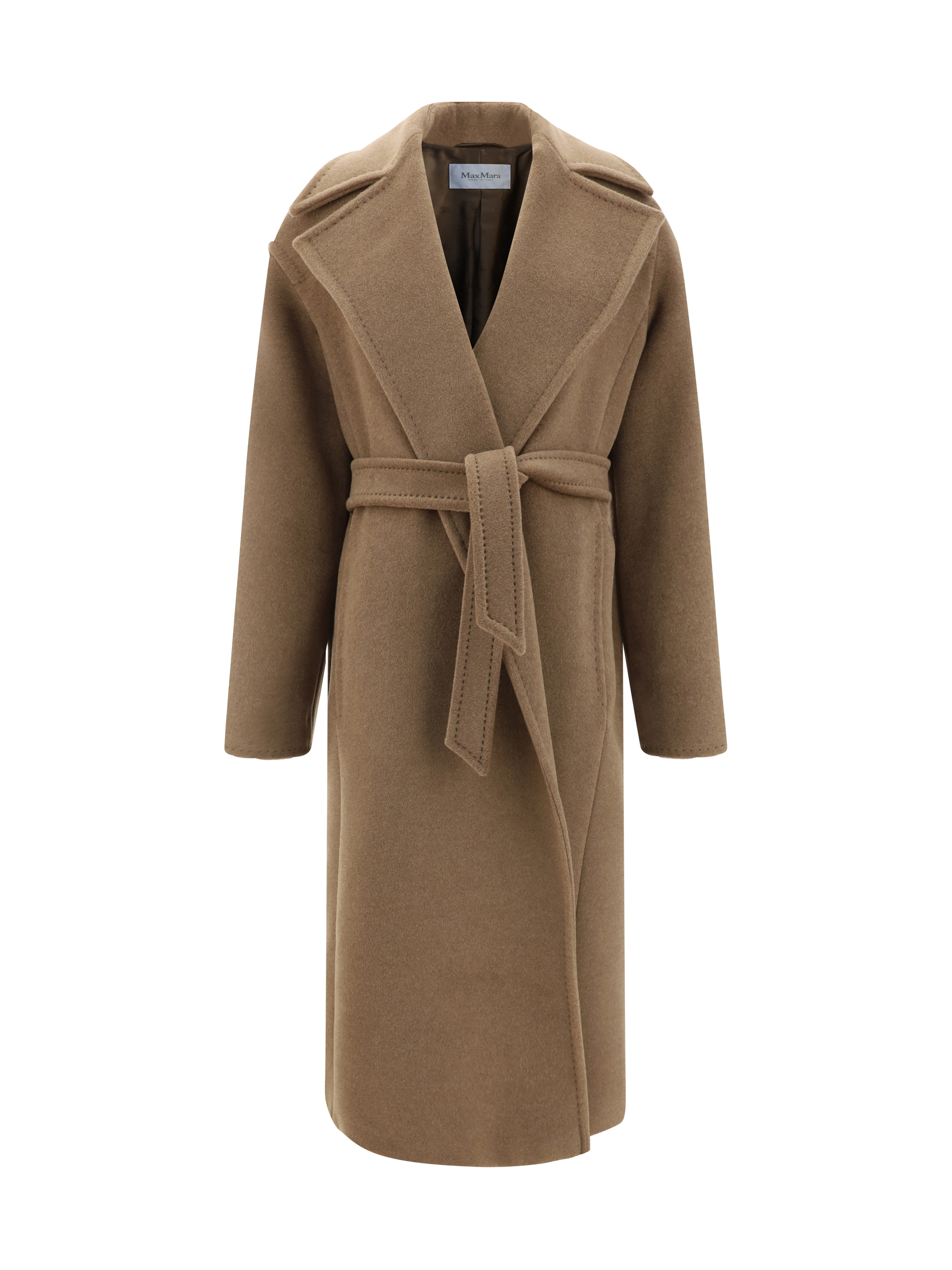 Max Mara Fragore Coat In Cuoio