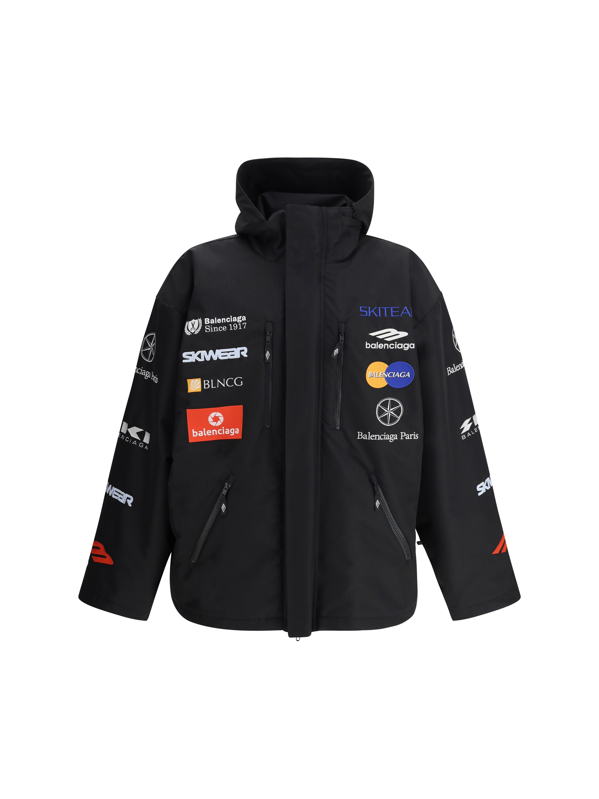 Balenciaga Ski Parka Jacket In Black