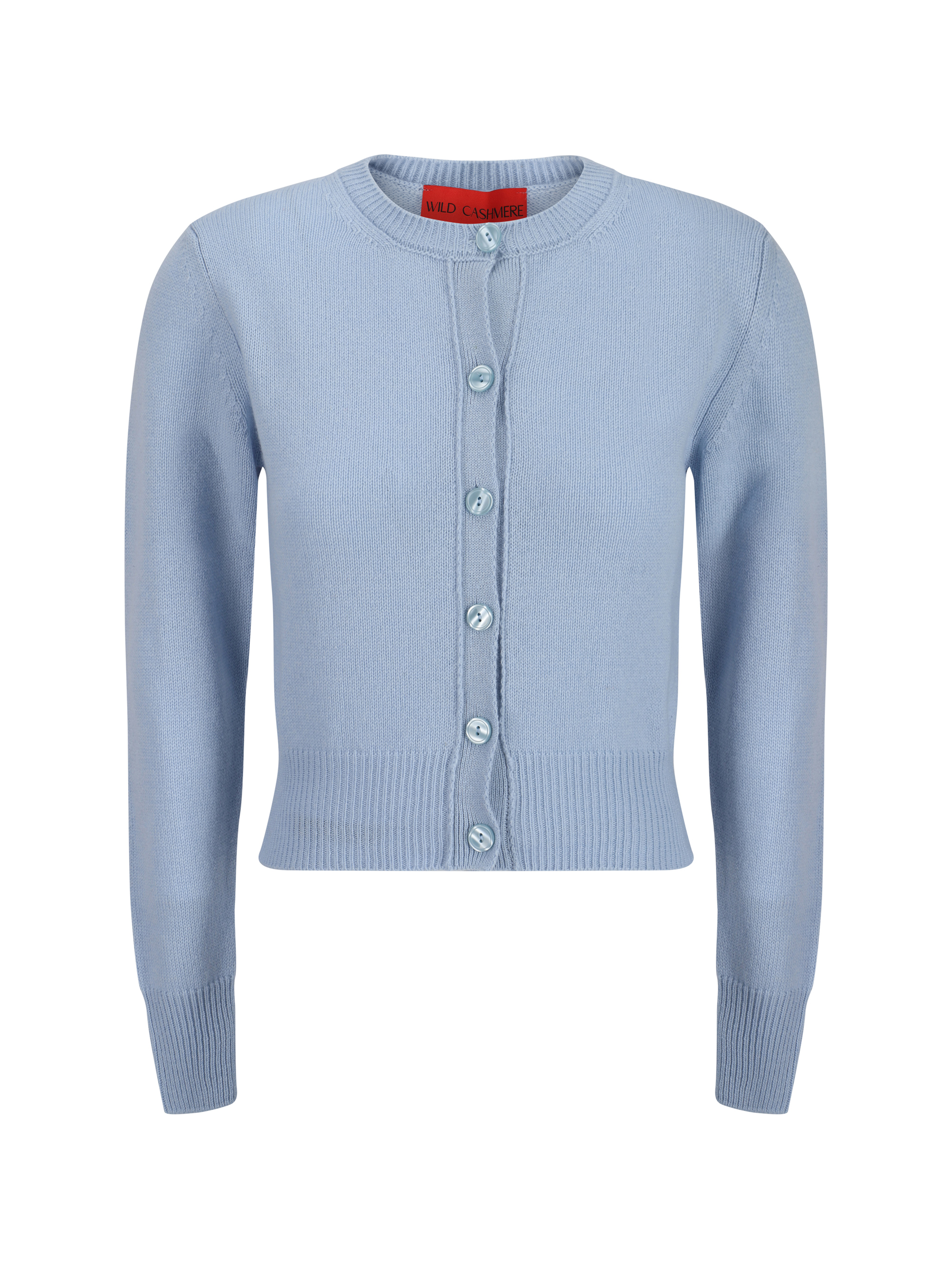 Shop Wild Cashmere Sandra Cardigan In Light Blue