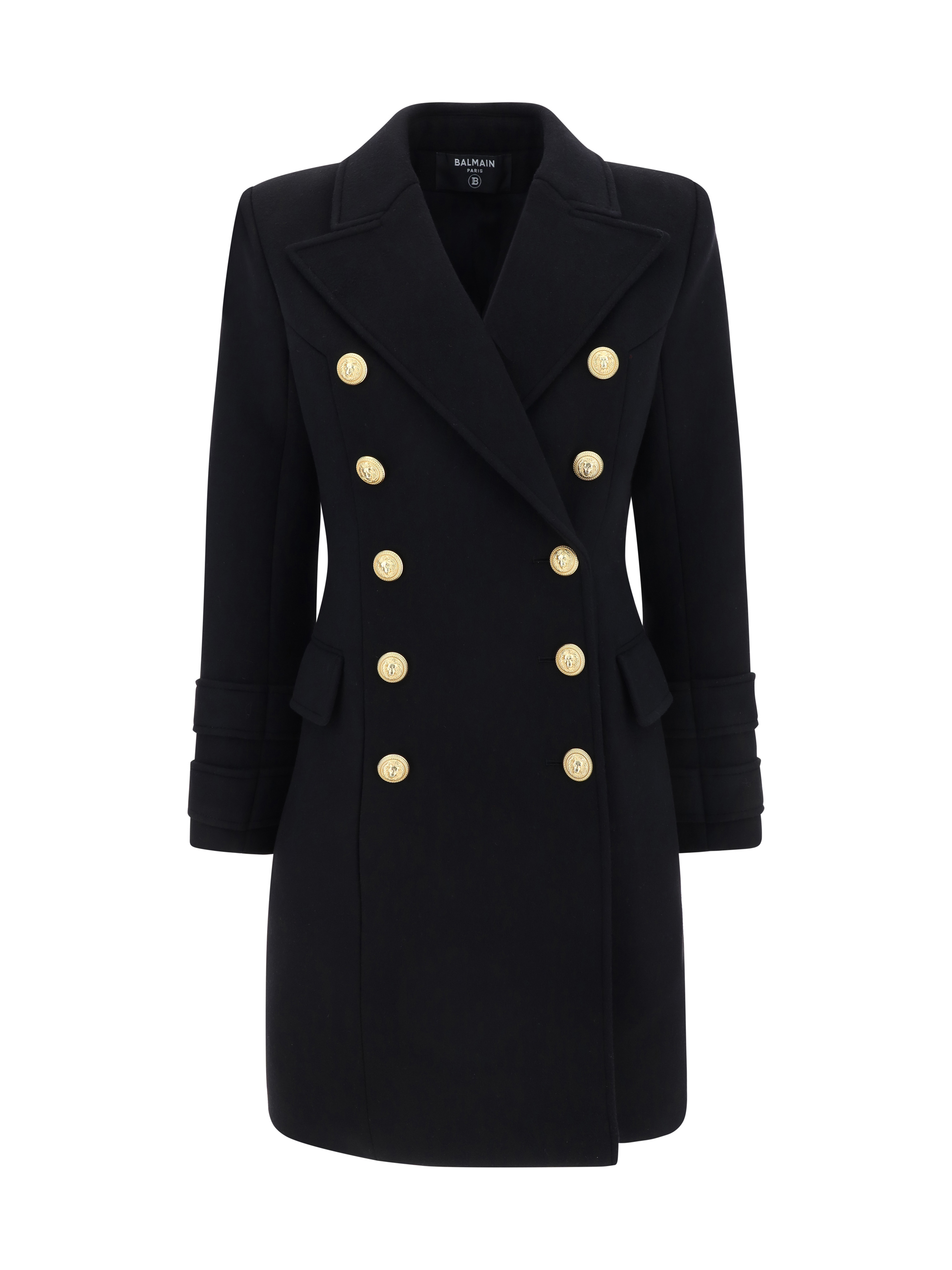 Balmain Coat In Noir