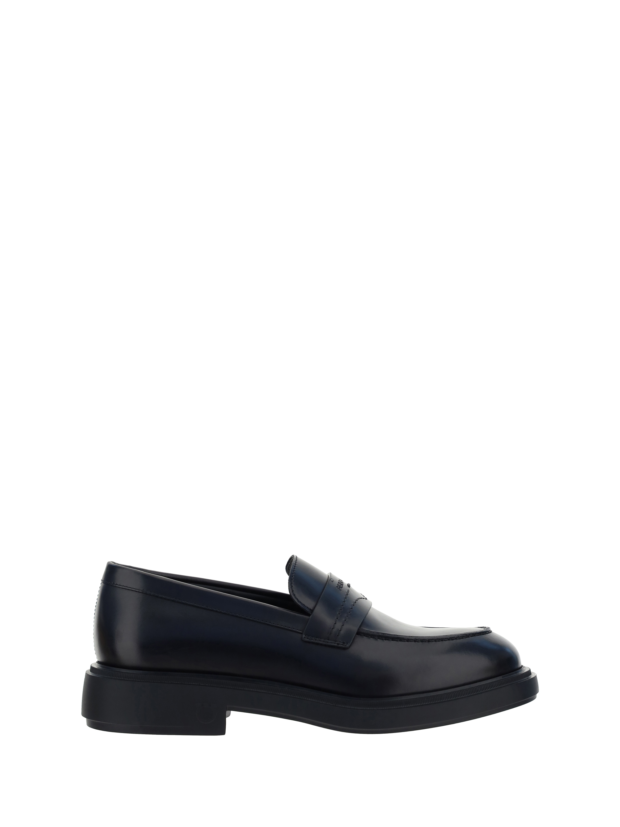 Shop Ferragamo Penny Loafers In Black