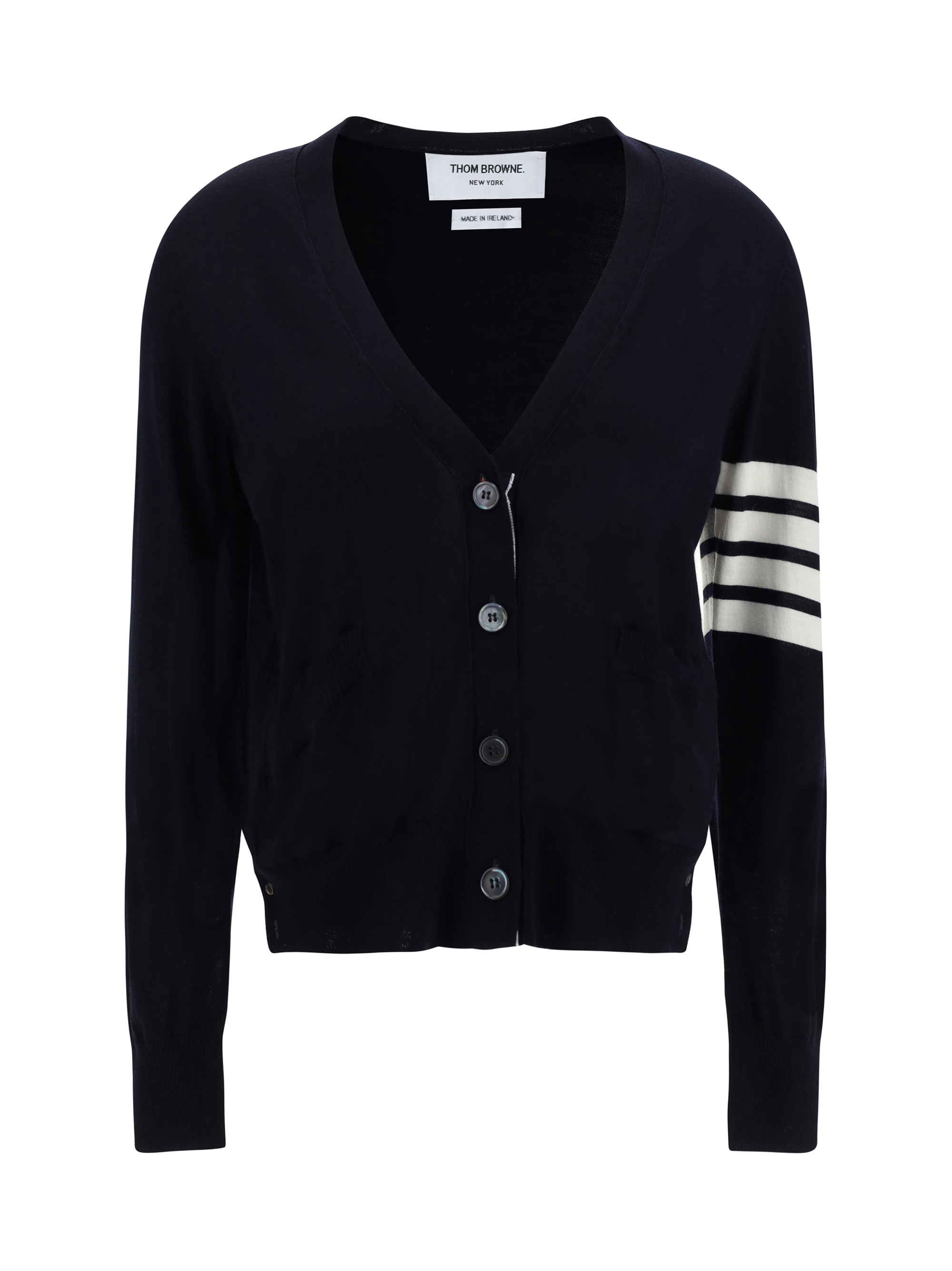 Thom Browne 4-bar Stripe Cropped Jacket In Navy