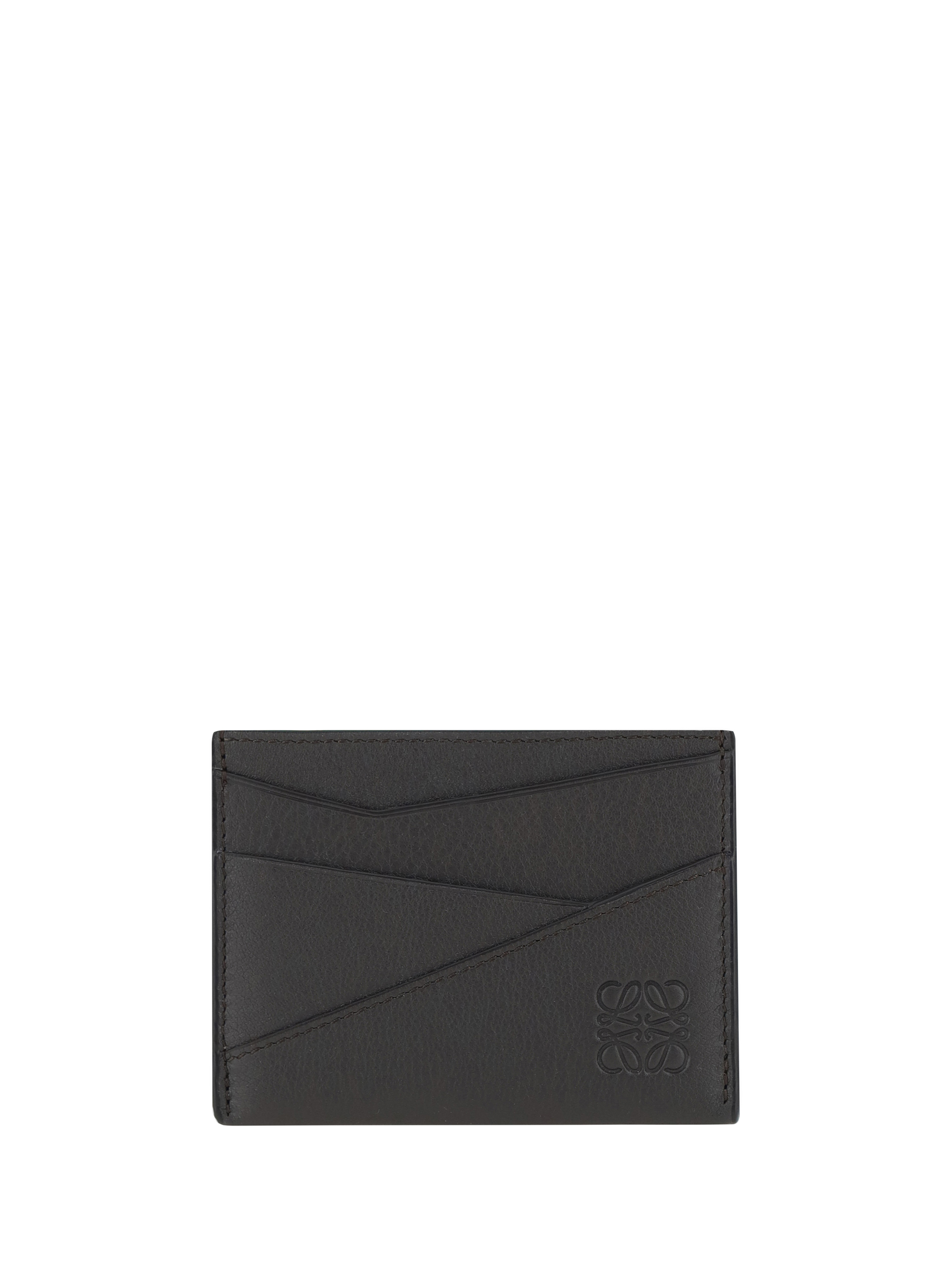 Loewe Puzzle Card Case In Gray
