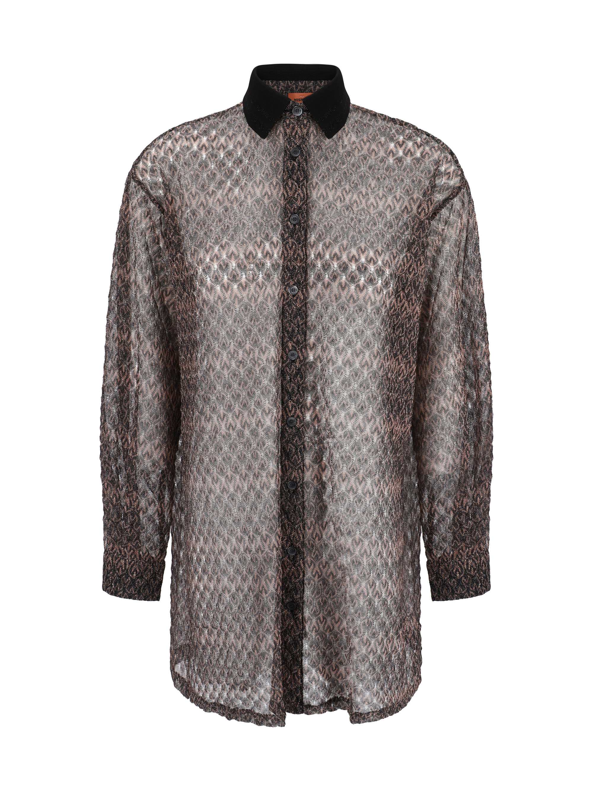 Shop Missoni Shirt In Black/bronze