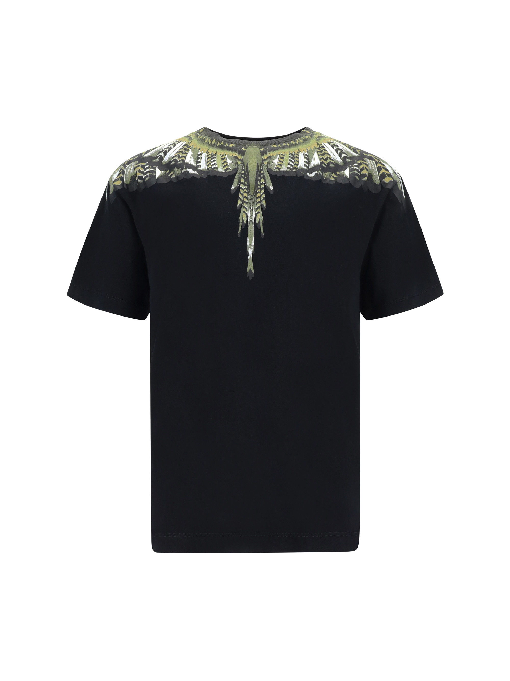 Shop Marcelo Burlon County Of Milan Grizzly Wings T-shirt In Black/olive